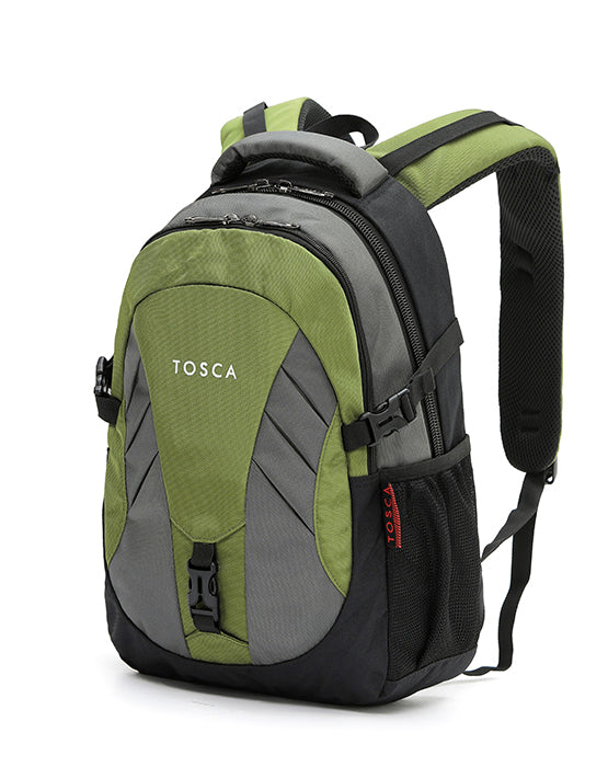 42cm Casual Backpack - Lime/Grey