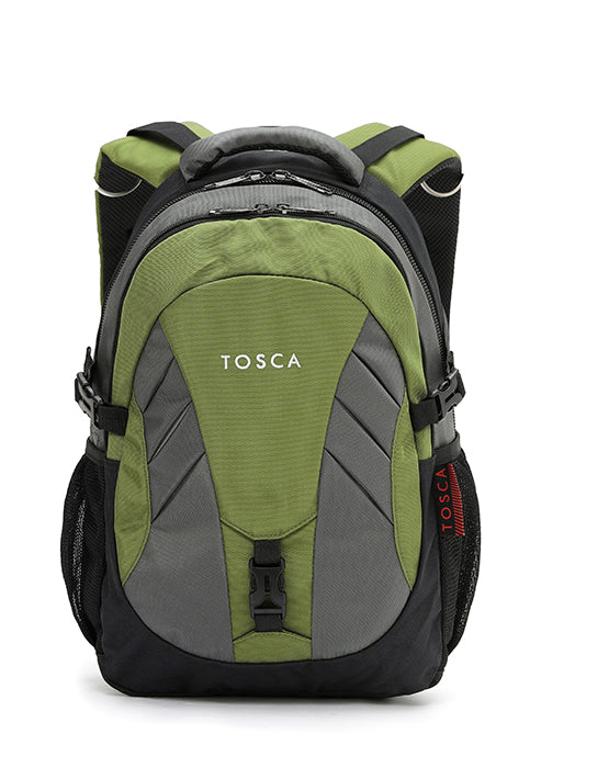 42cm Casual Backpack - Lime/Grey - Image 2