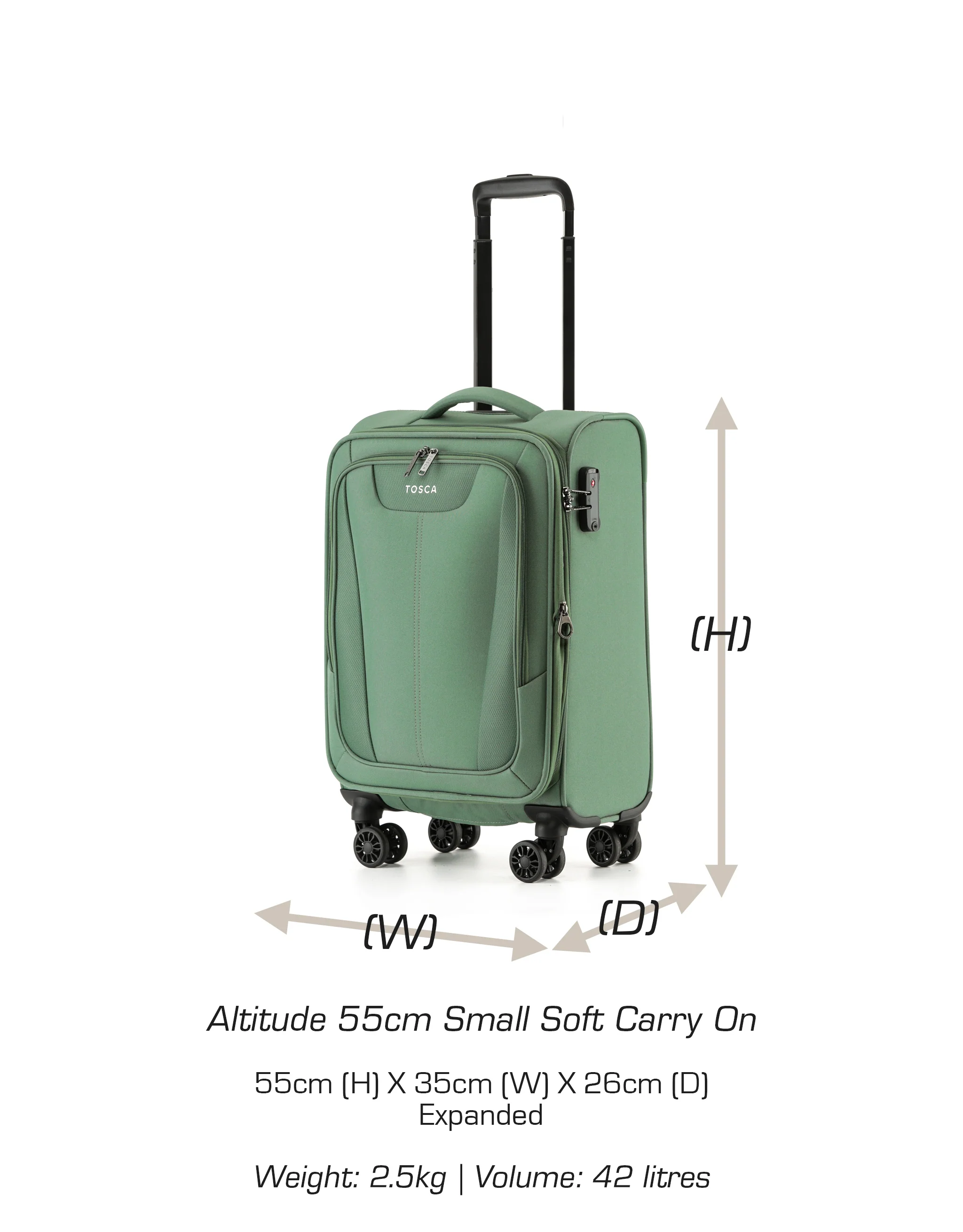 Altitude 55cm Small Soft Carry On - Ivy - Image 5