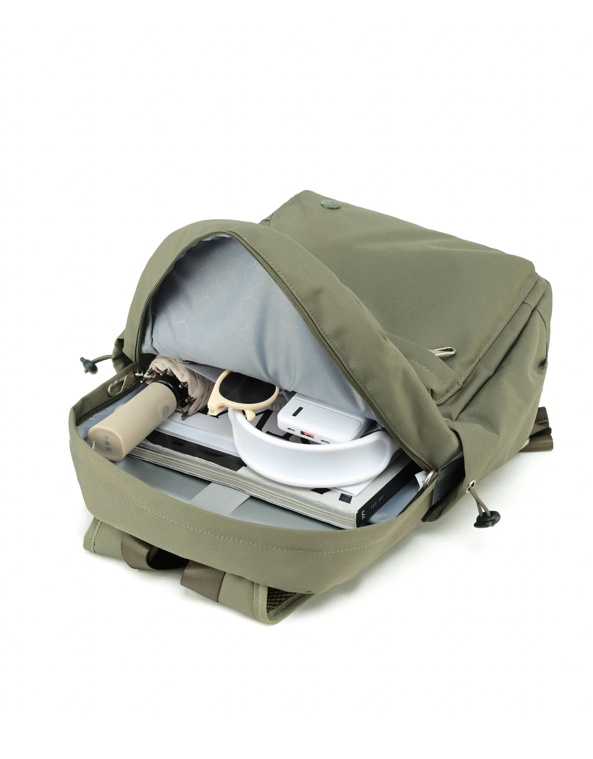 Anti-Theft Large Backpack - Khaki - Image 3
