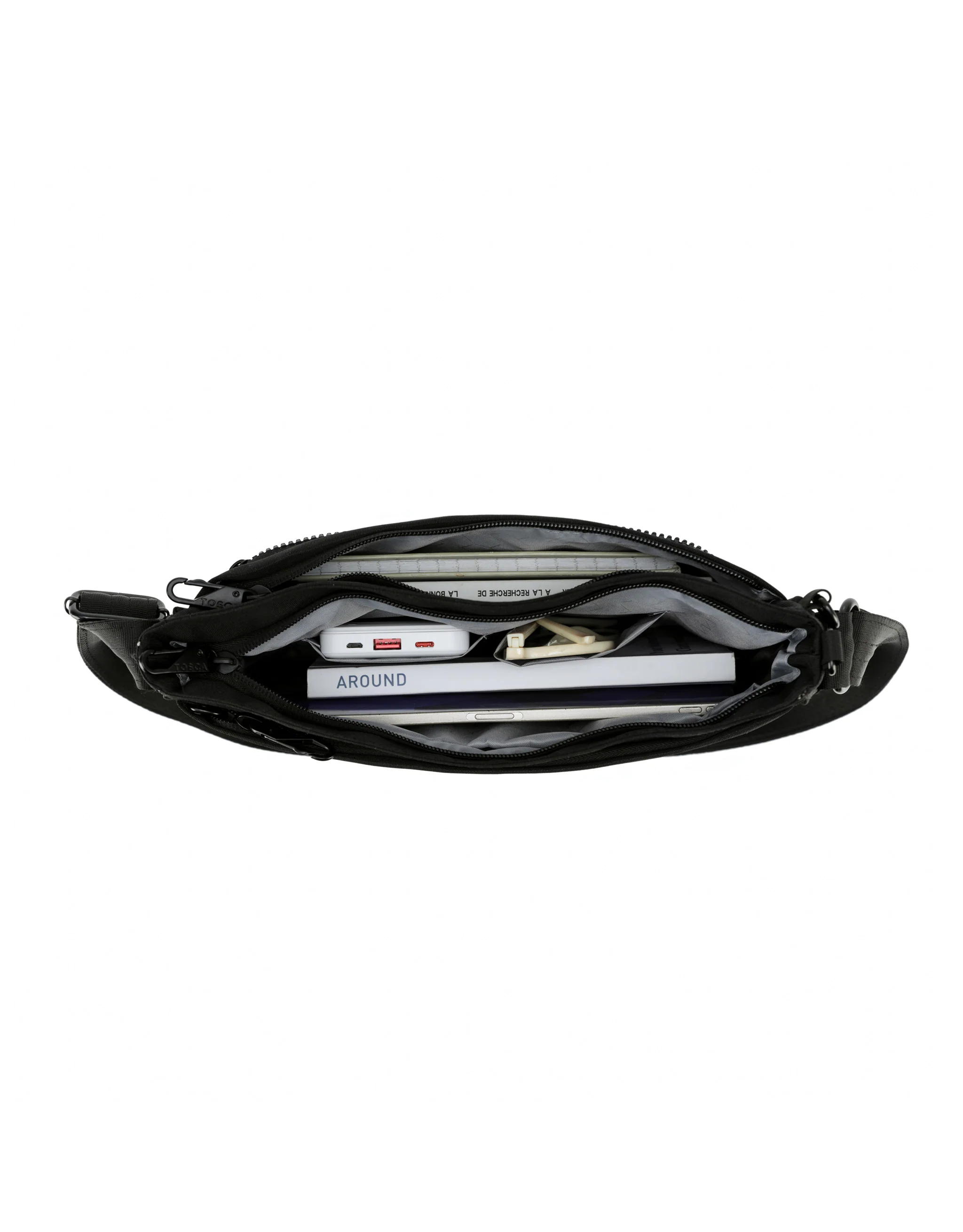Anti-Theft Square Shoulder Bag - Black - Image 3