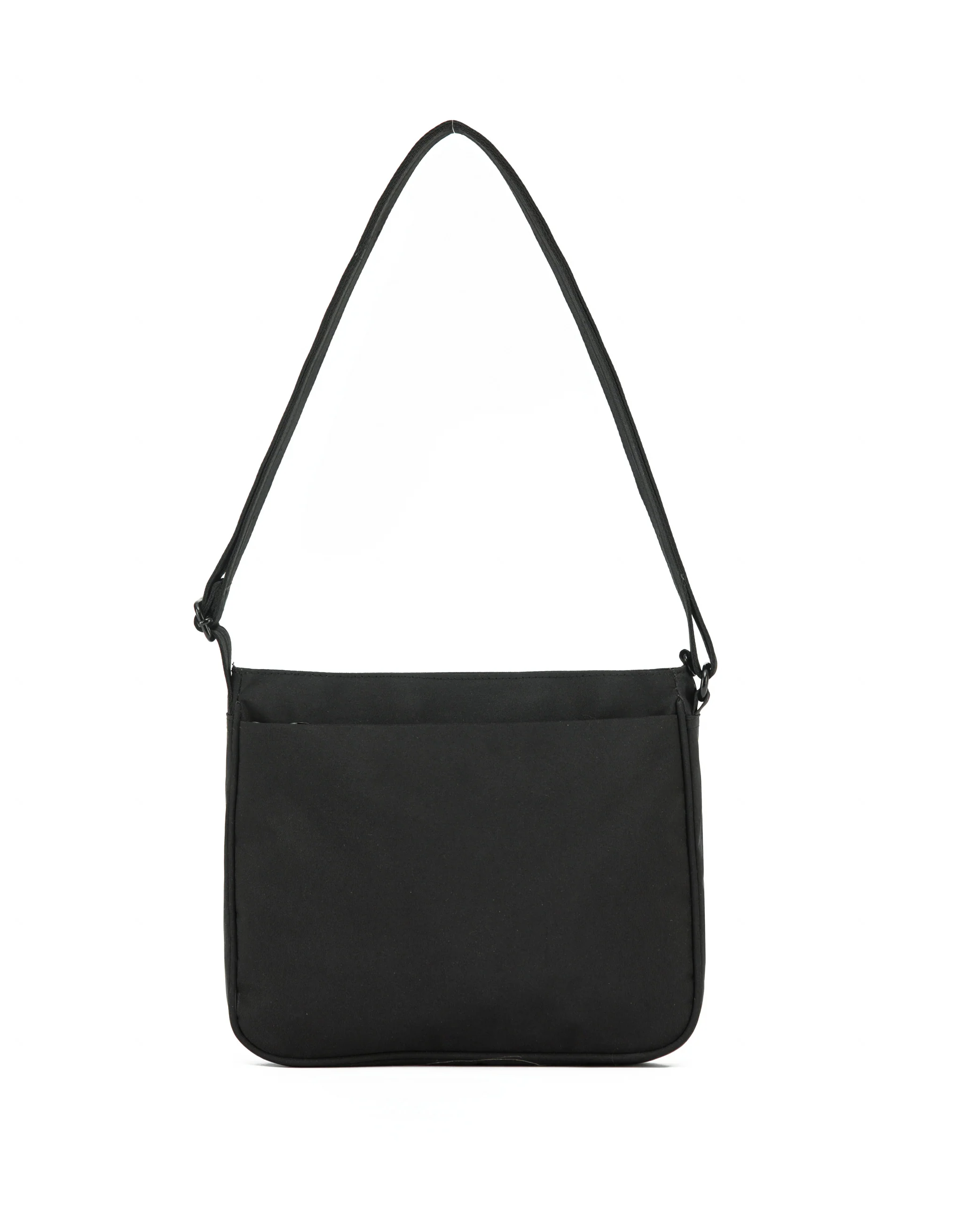 Anti-Theft Square Large Shoulder Bag with Handle - Black - Image 2
