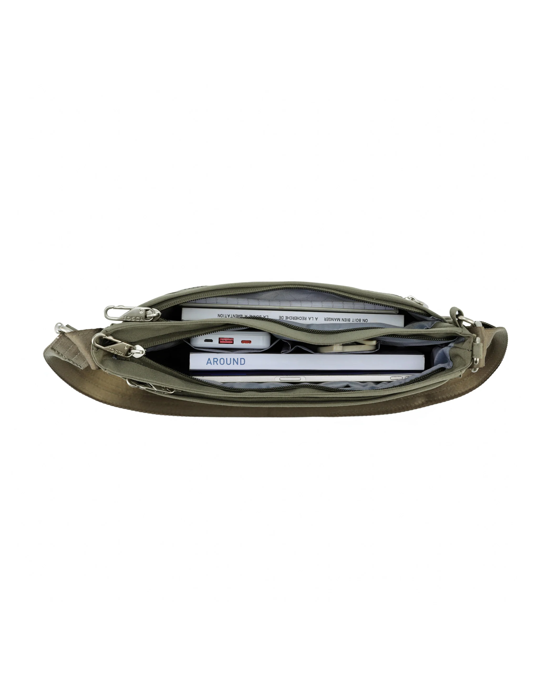 Anti-Theft Square Shoulder Bag - Khaki - Image 3