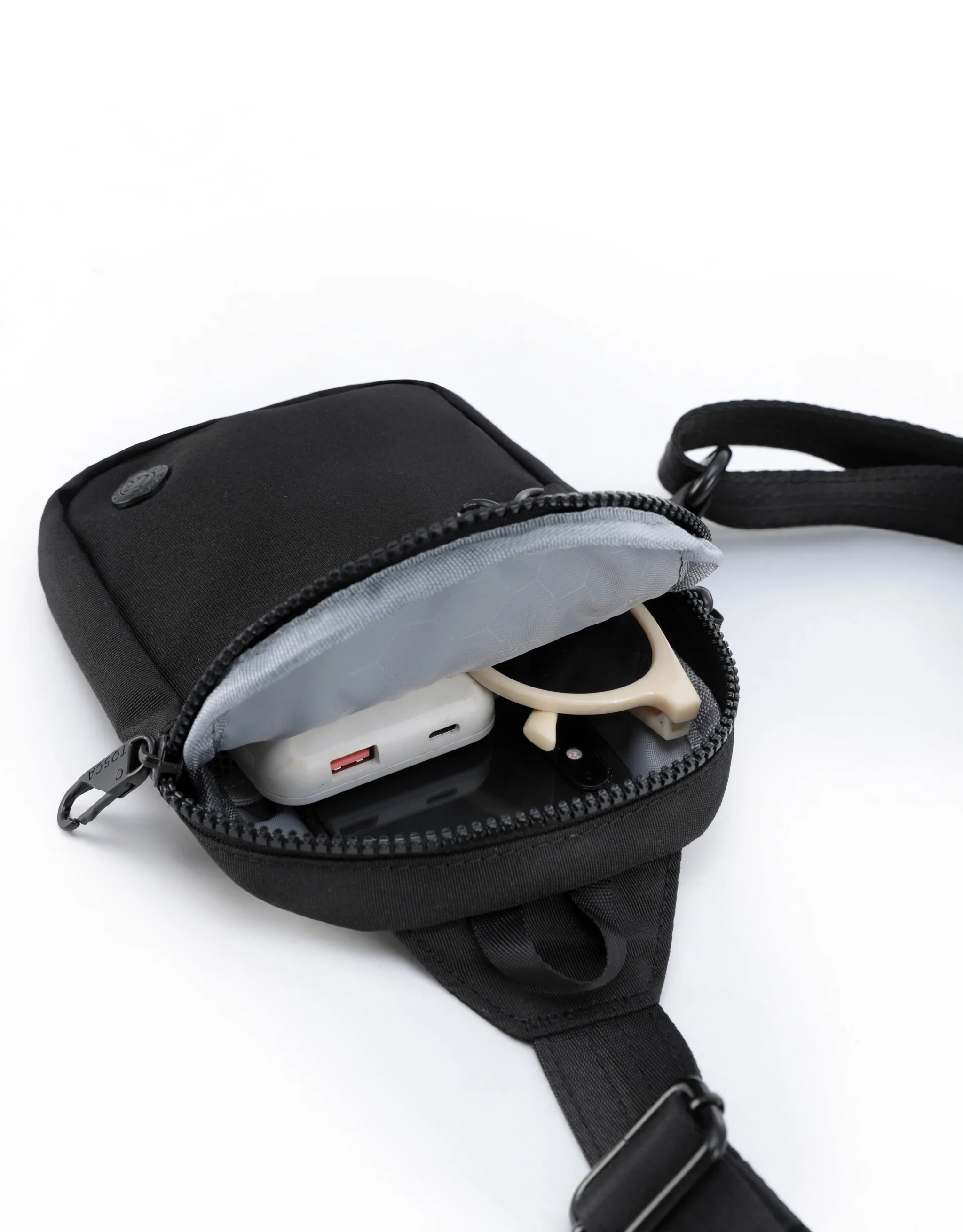 Anti Theft Small Slinger Bag - Black - Image 3