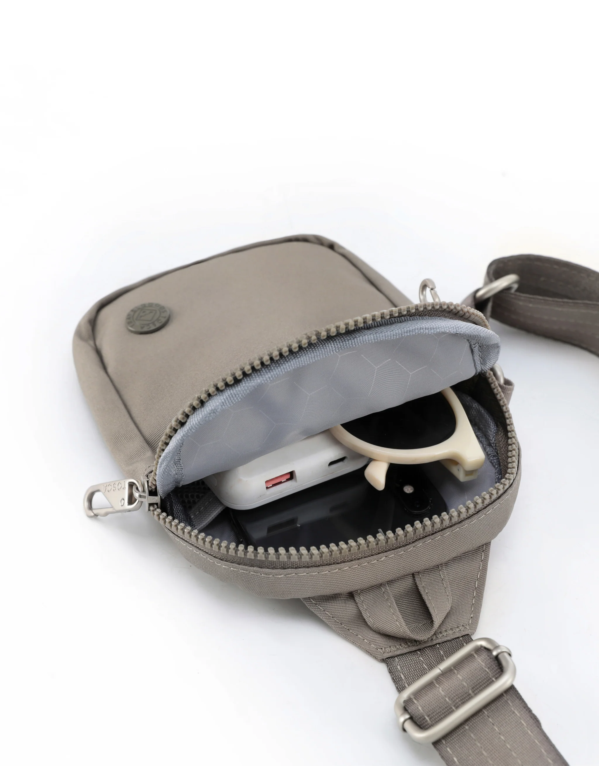 Anti Theft Small Slinger Bag - Taupe - Image 3