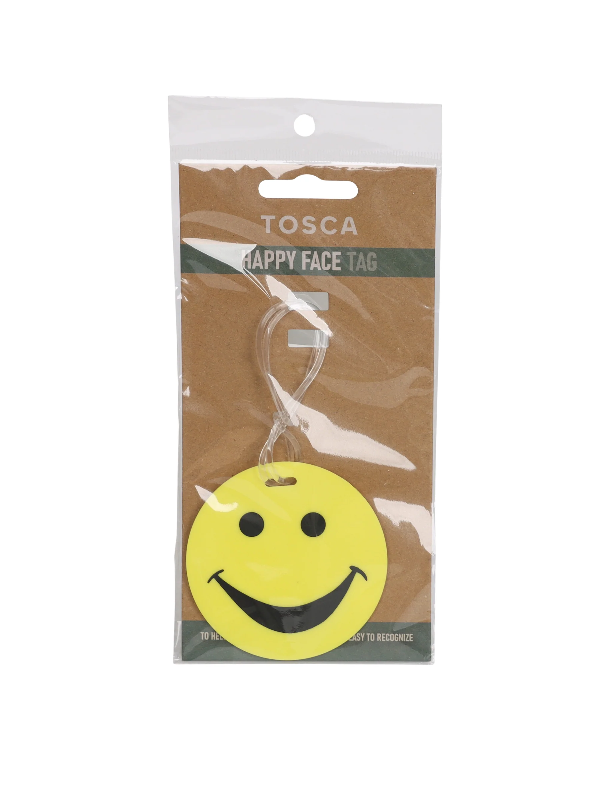 Attitude Luggage Tag - Happy Face - Yellow - Image 3