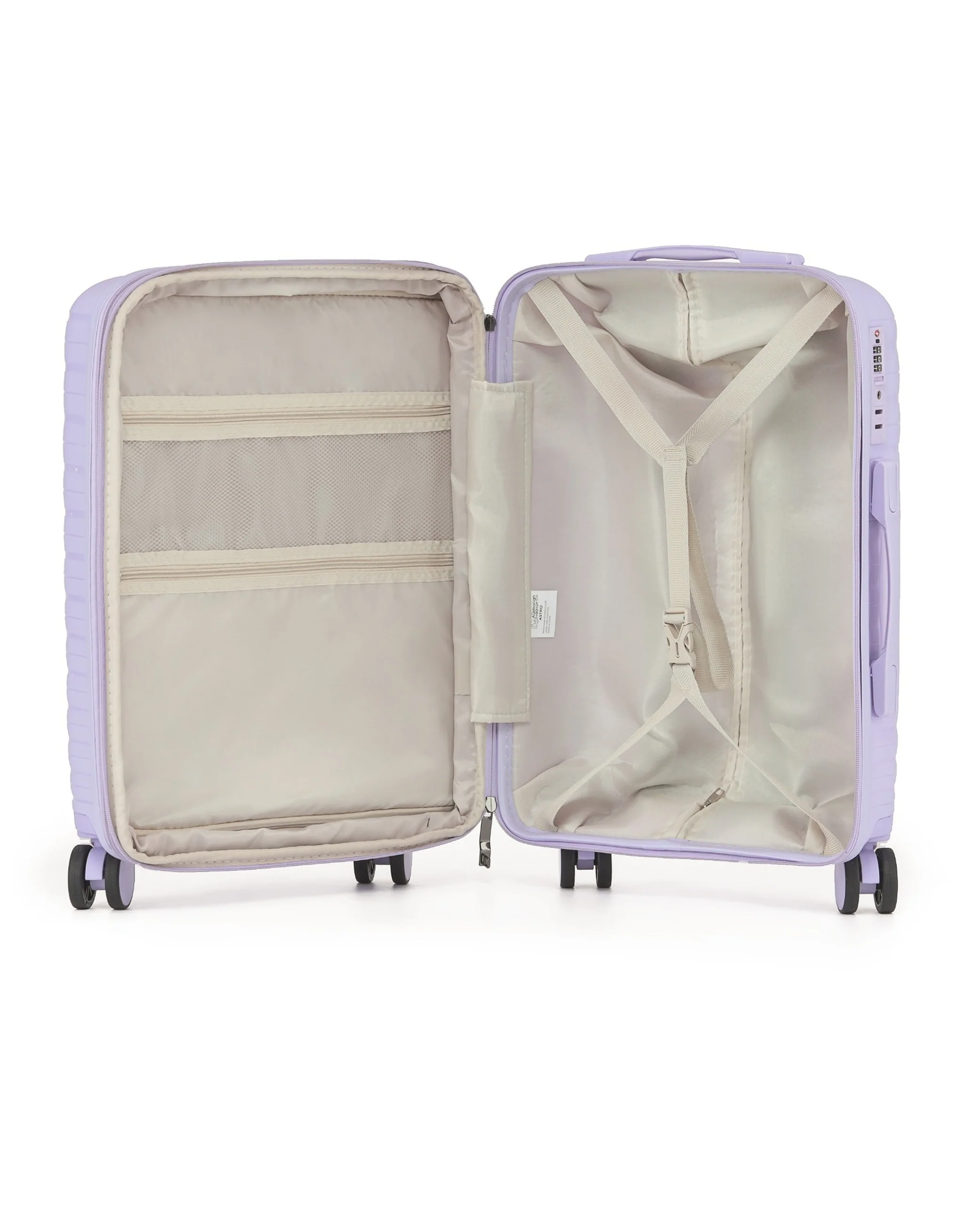 Aus Luggage Astro 65cm Medium Hard Suitcase - Light Purple - Image 3
