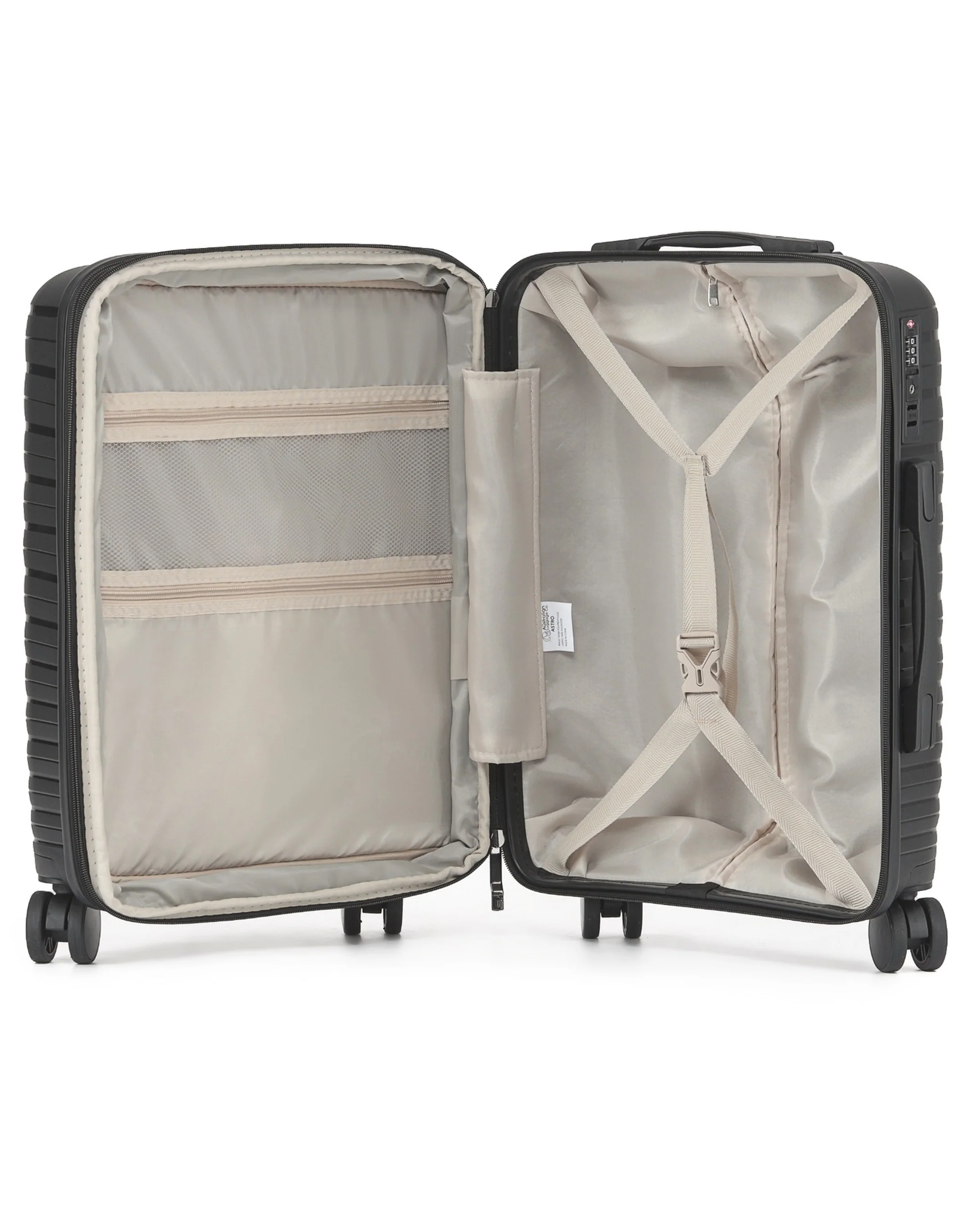Aus Luggage Astro Hard Suitcase 3 Piece Set - Black - Image 9