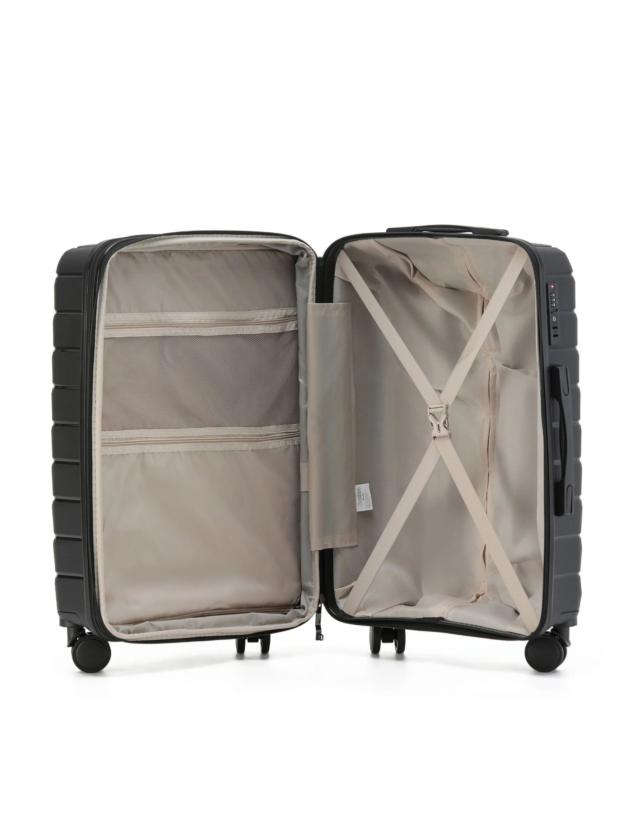 Aus Luggage Pilot Hard Suitcase 2 Piece Set - Black - Image 4