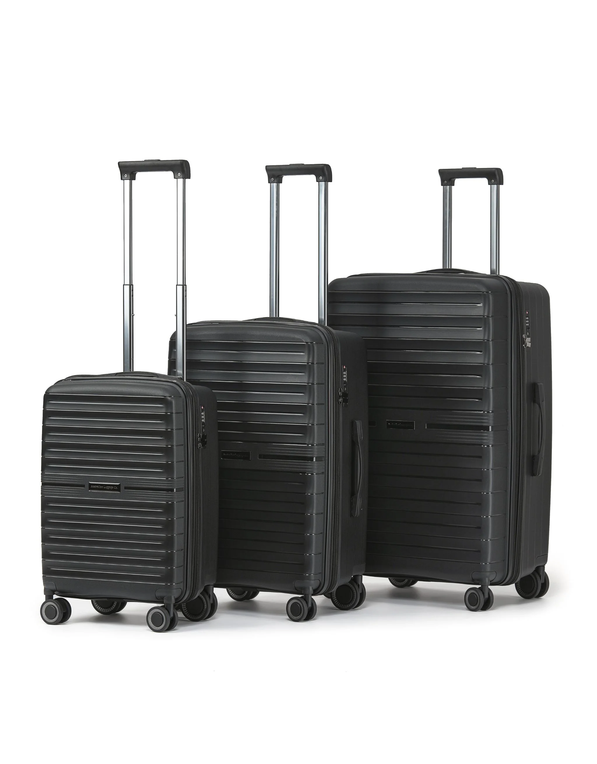 Aus Luggage Voyager 78cm Large Hard Suitcase - Black - Image 4