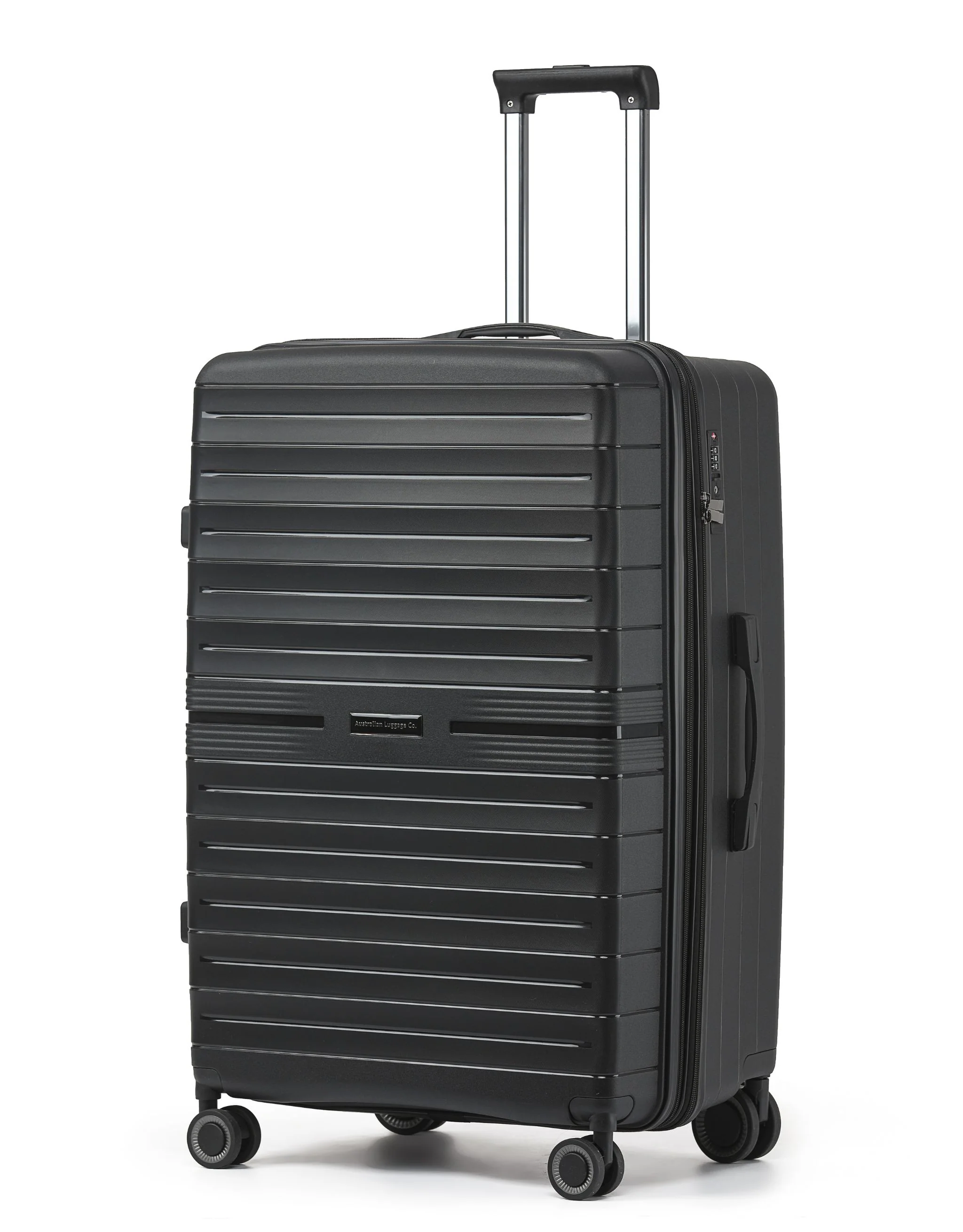 Aus Luggage Voyager 78cm Large Hard Suitcase - Black