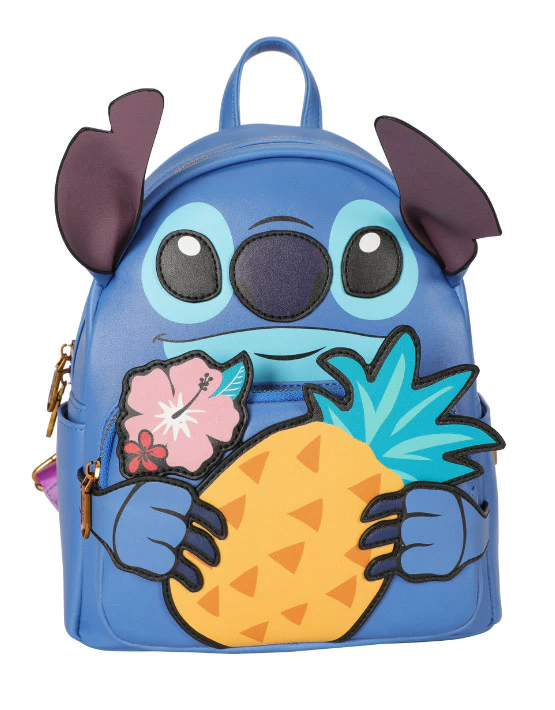 Casual Fashion PU Stitch Backpack - Blue