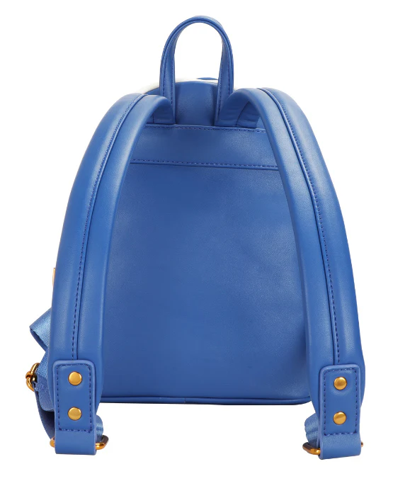 Casual Fashion PU Stitch Backpack - Blue - Image 2