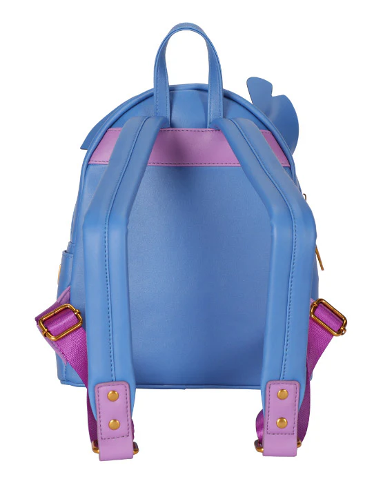 Casual Fashion PU Stitch Backpack - Blue - Image 4