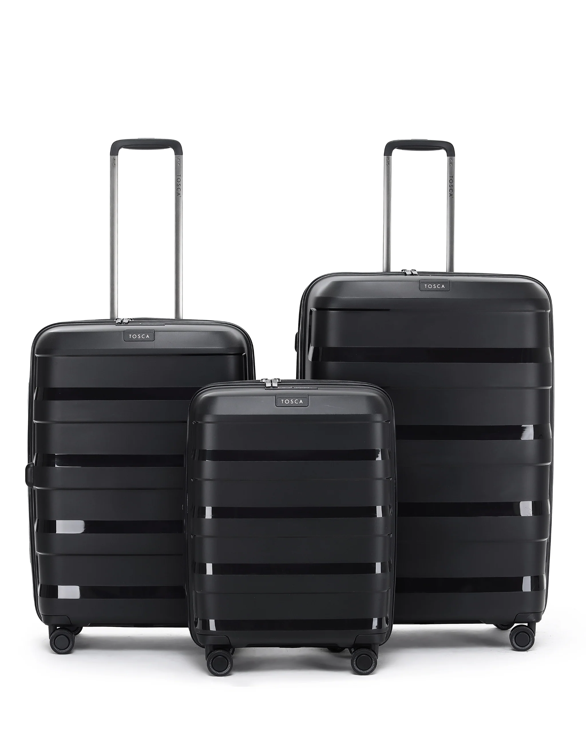 Comet Hard Suitcase 3 Piece Set - Black