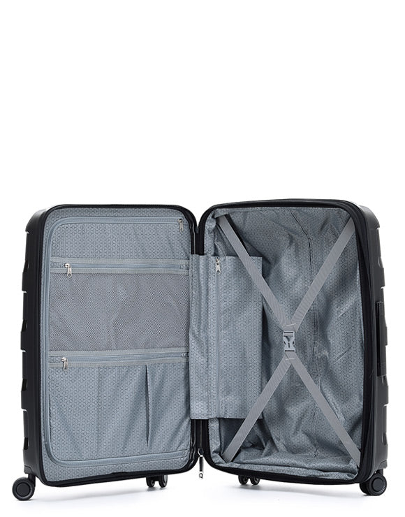 Comet 78cm Large Hard Suitcase - Black - Image 4