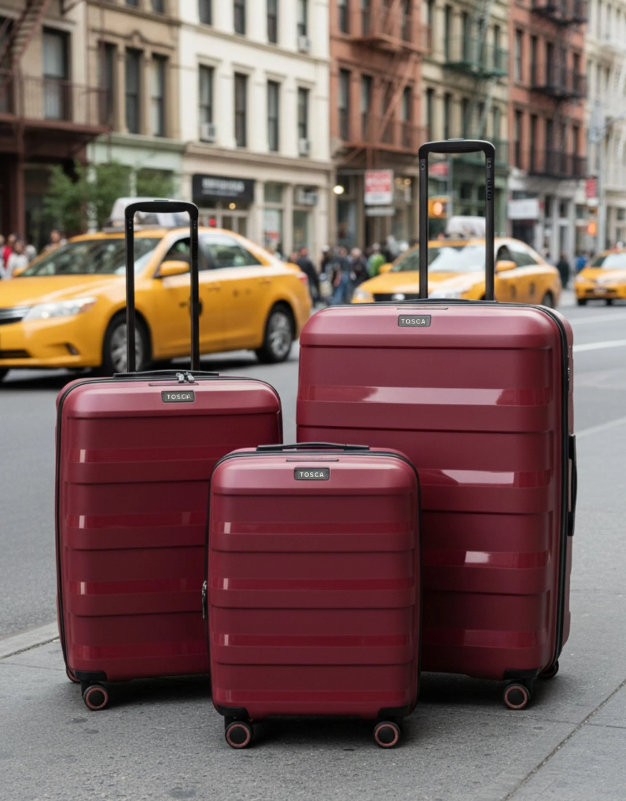 Comet Hard Suitcase 3 Piece Set - Red Rumba - Image 10