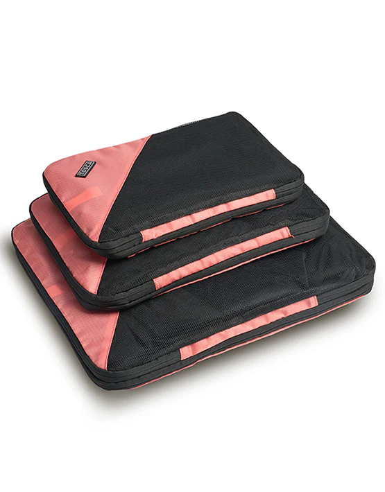 Compression Packing Cube Bundle (Set of 6) Coral / Black