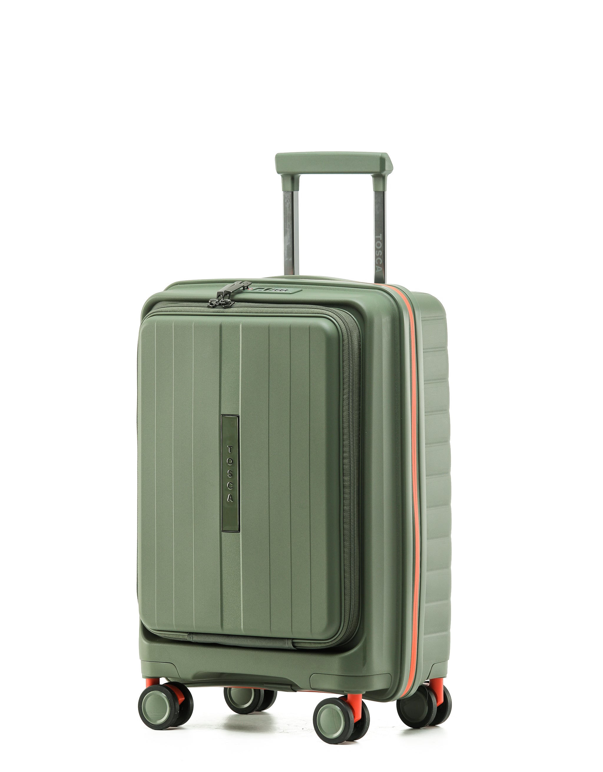 Cruiser 53cm Small Front Opening Hard Suitcase Carry On - Khaki