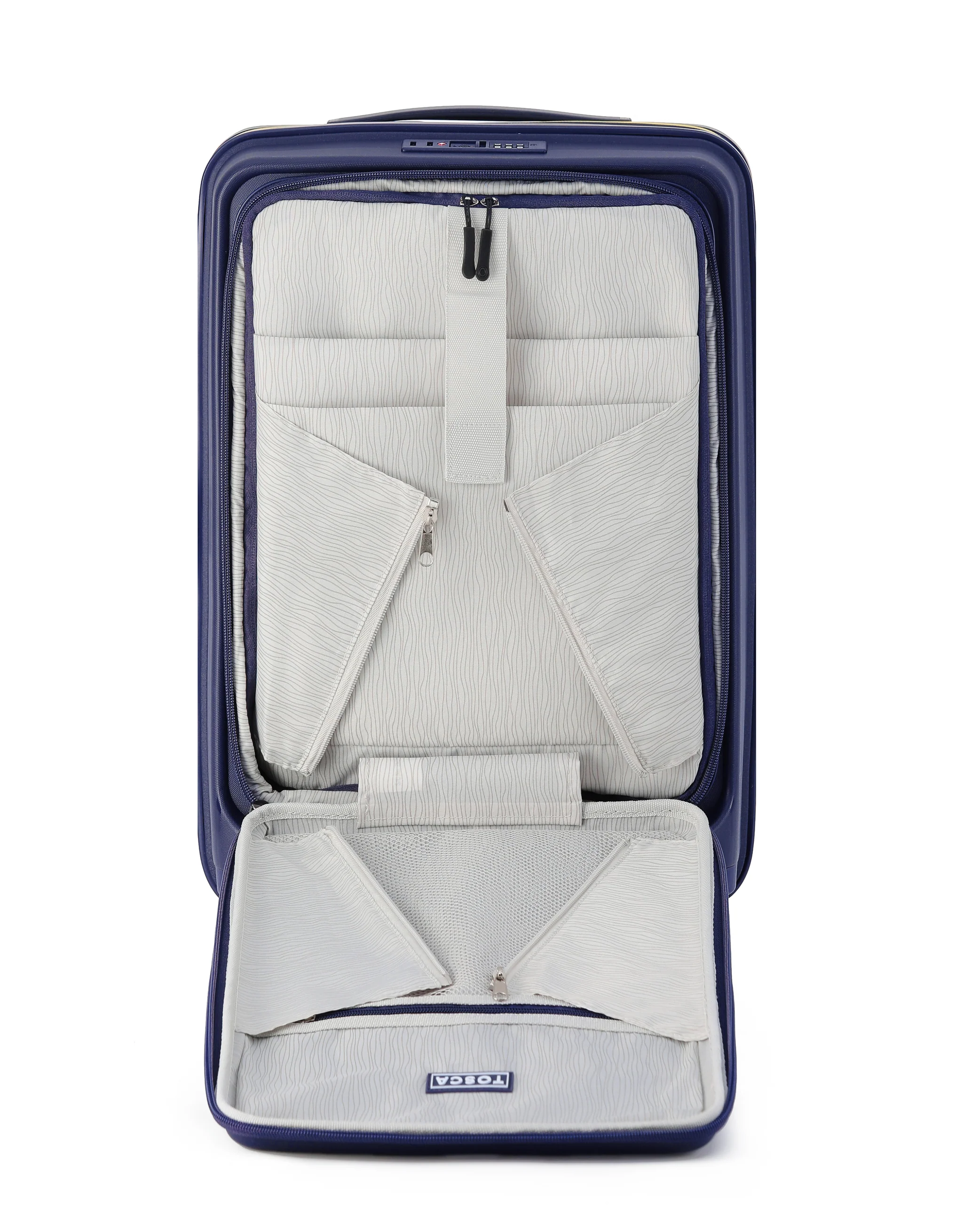Cruiser 53cm Small Front Opening Hard Suitcase Carry On - Purple - Image 5