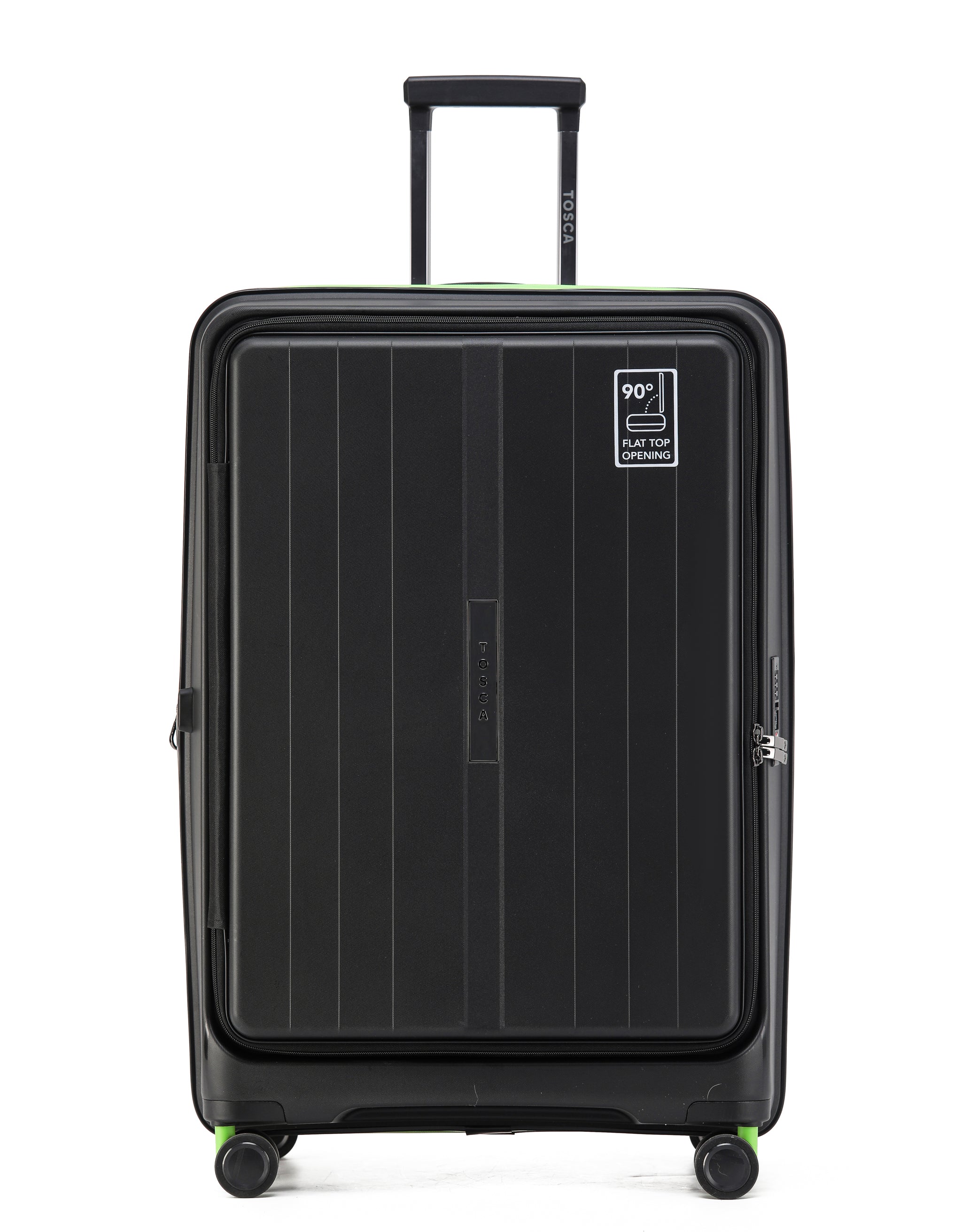 Cruiser 77cm Large Front Opening Hard Suitcase - Black - Image 2