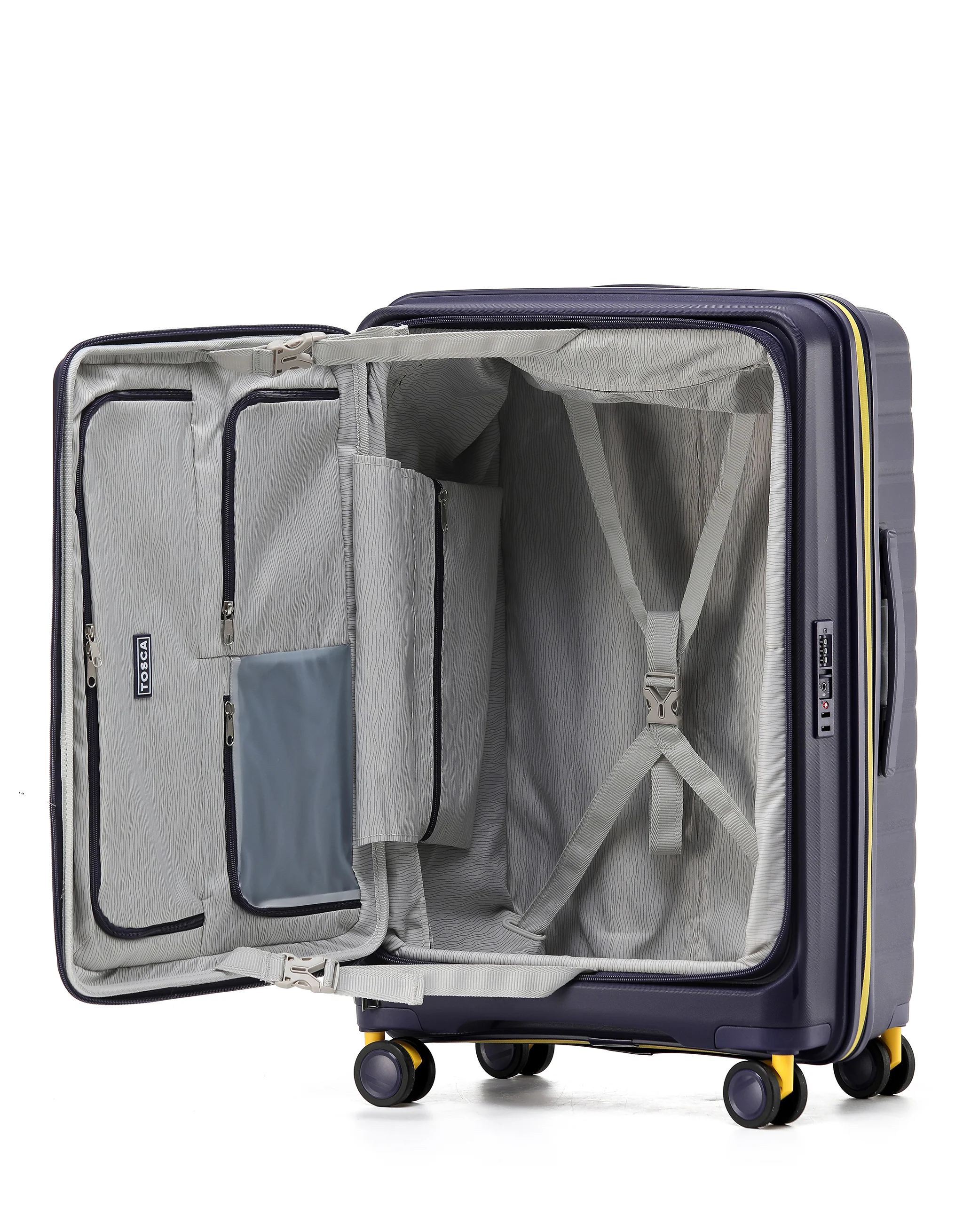 Cruiser Front Opening Hard Suitcase 3 Piece Set - Black - Image 10