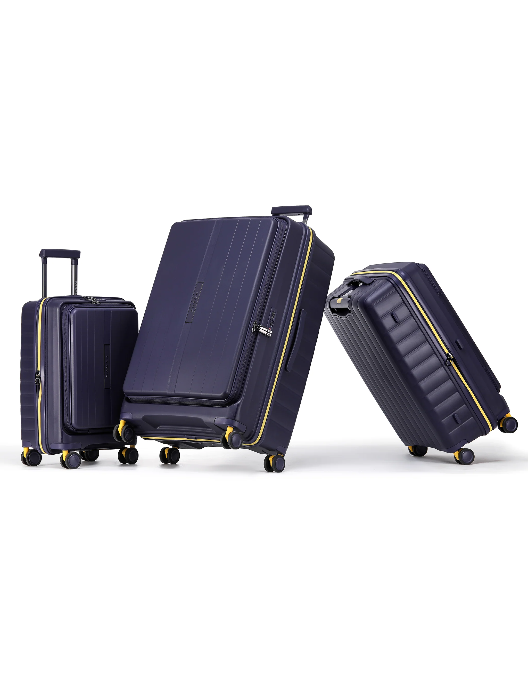 Cruiser Front Opening Hard Suitcase 3 Piece Set - Purple - Image 12