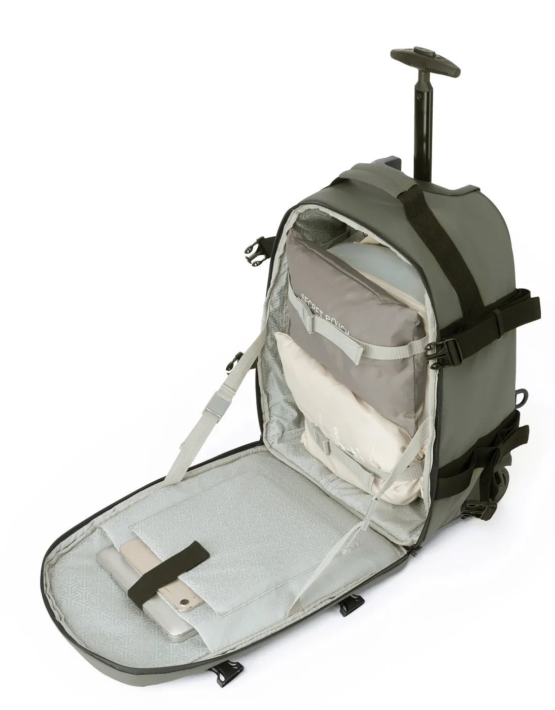Delta 51cm Deluxe Onboard Trolley Backpack - Khaki - Image 2