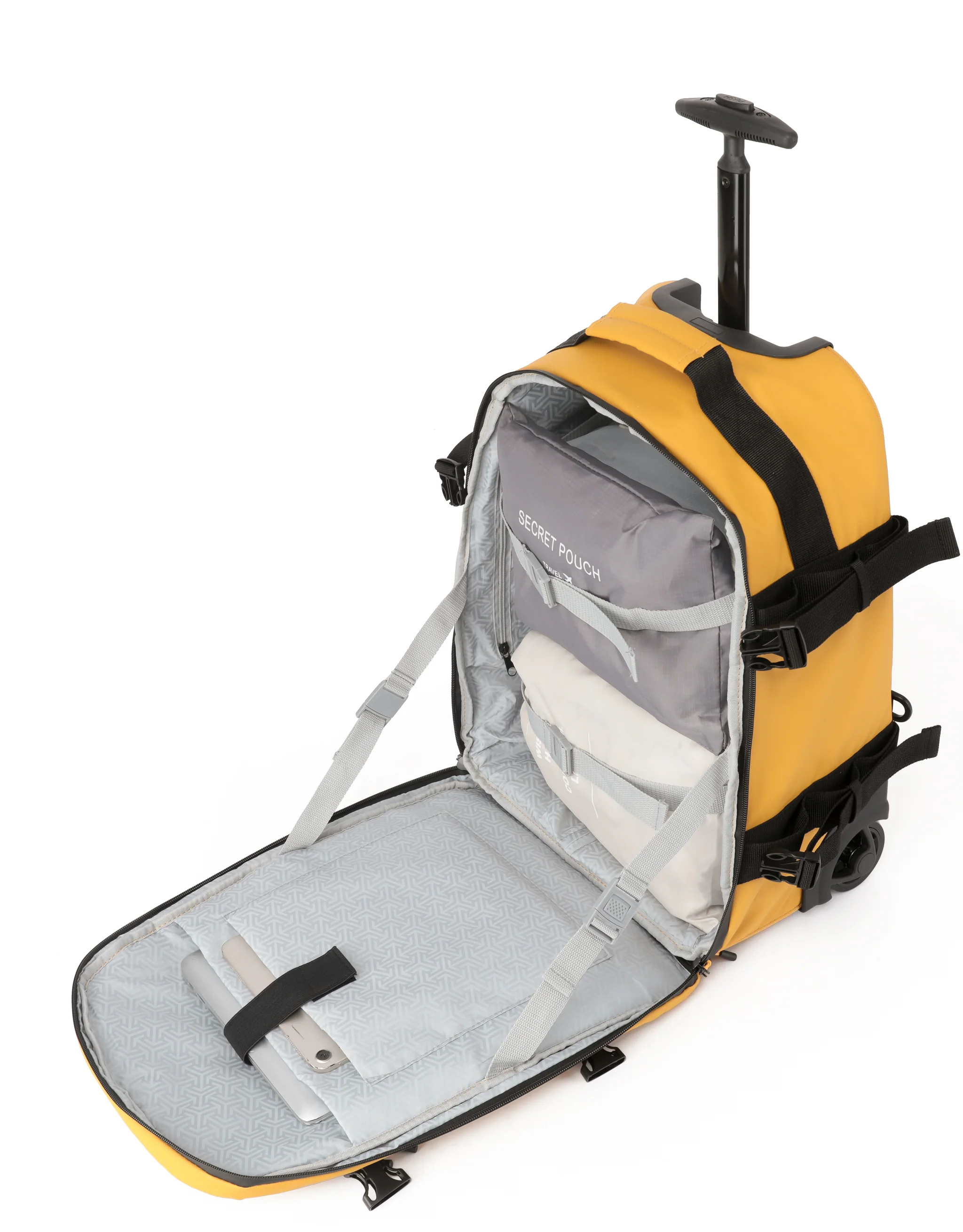 Delta 51cm Deluxe Onboard Trolley Backpack - Yellow - Image 2