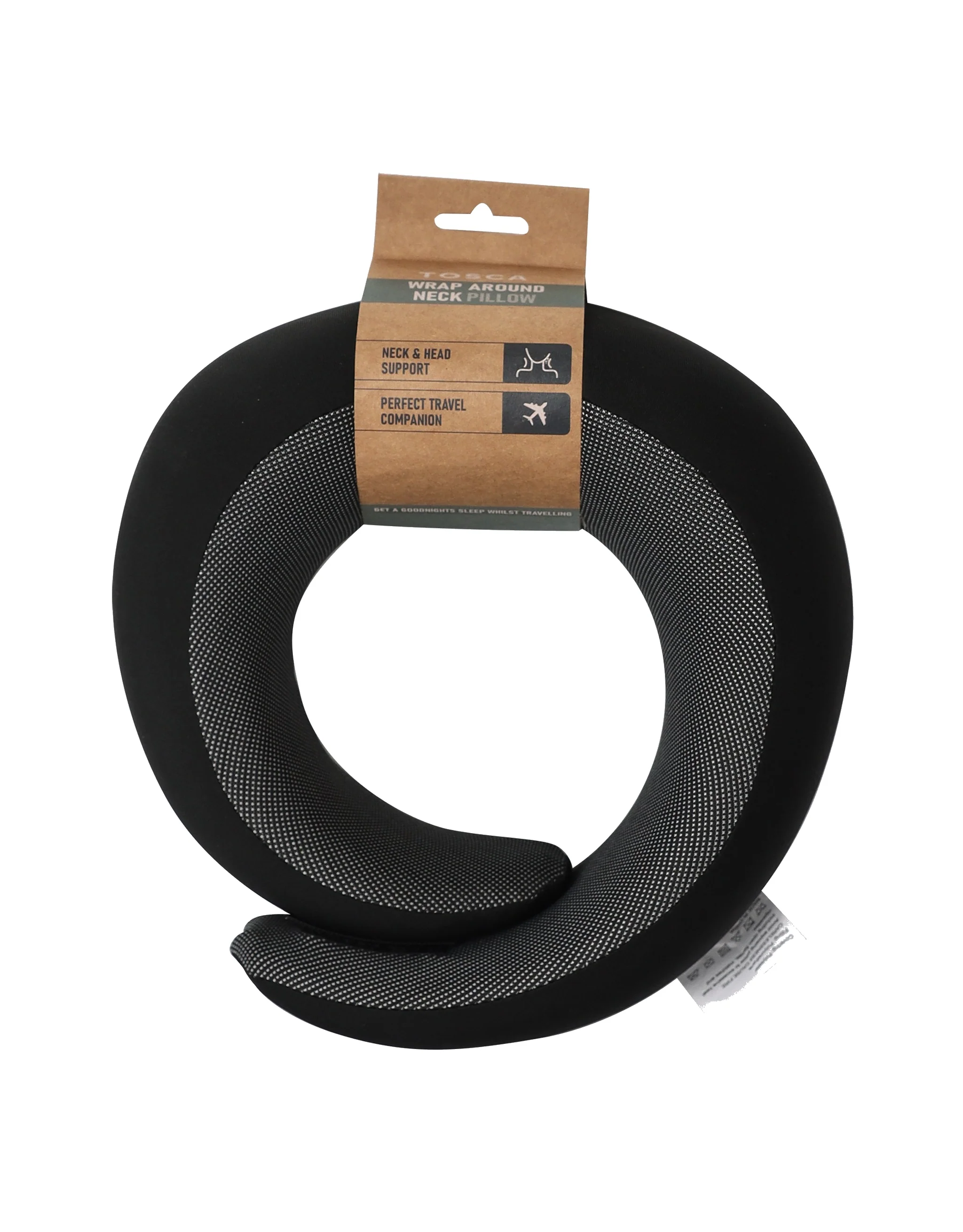Deluxe Wrap Around Memory Foam Neck Cushion - Black - Image 4