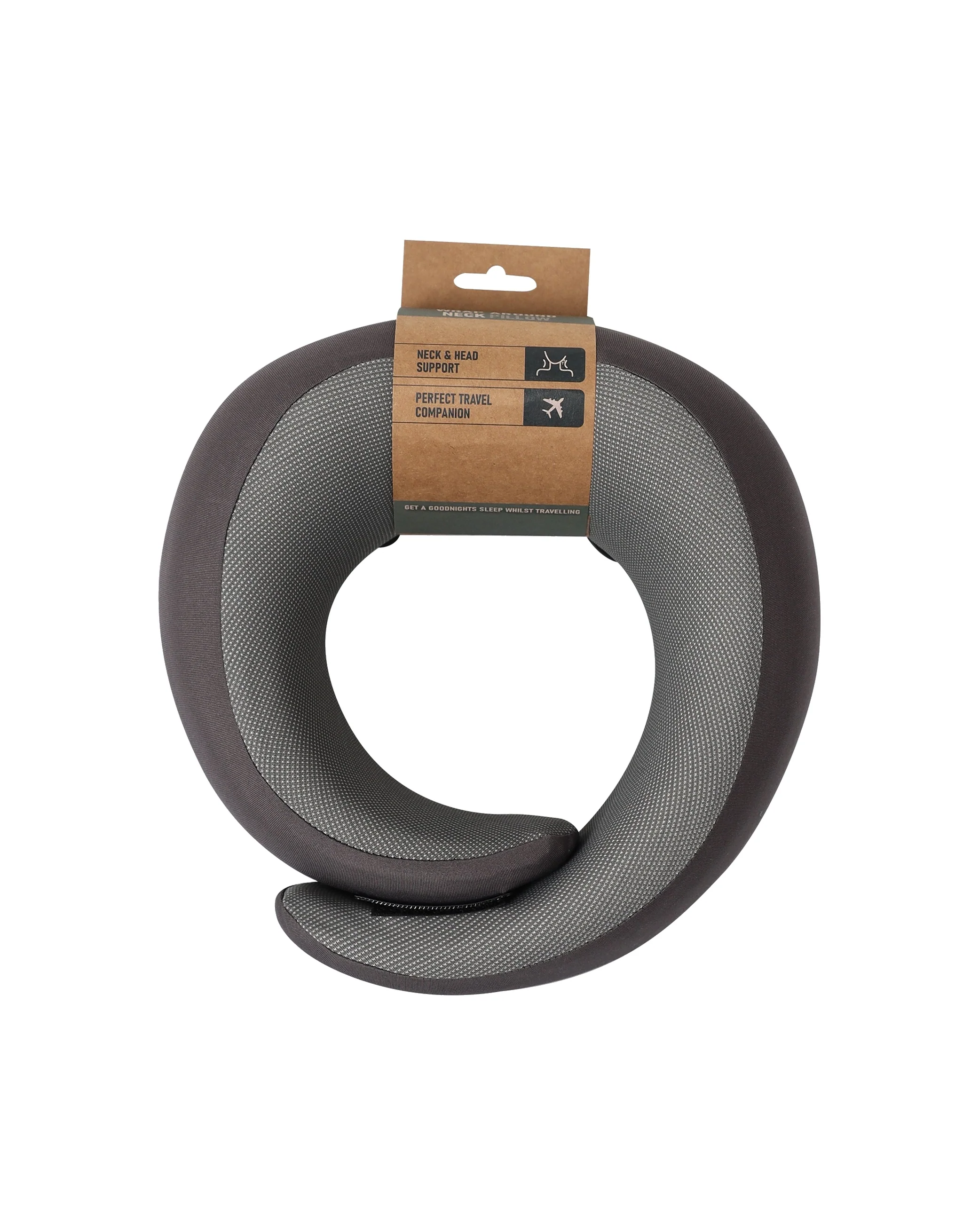 Deluxe Wrap Around Memory Foam Neck Cushion - Grey - Image 4