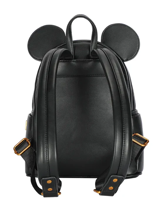 Disney Mickey Mouse PU Leather Fashion Backpack - Black - Image 2