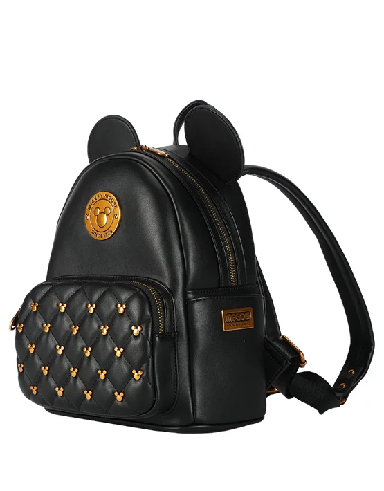 Disney Mickey Mouse PU Leather Fashion Backpack - Black - Image 3
