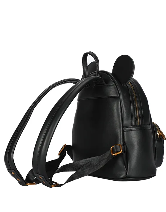 Disney Mickey Mouse PU Leather Fashion Backpack - Black - Image 4