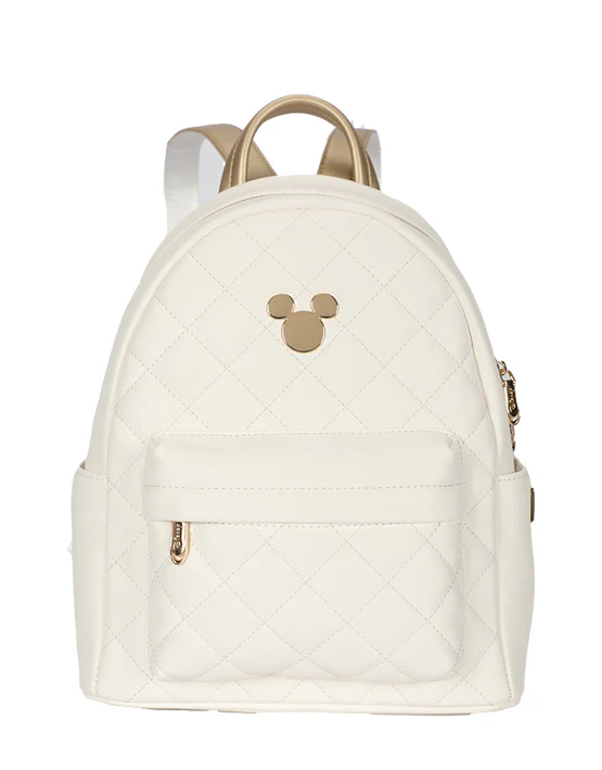 Disney Mickey Mouse PU Leather Fashion Backpack - White