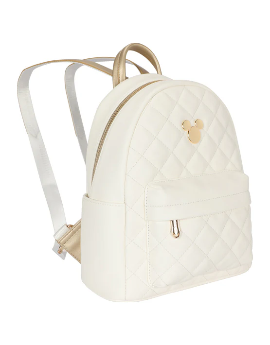 Disney Mickey Mouse PU Leather Fashion Backpack - White - Image 3