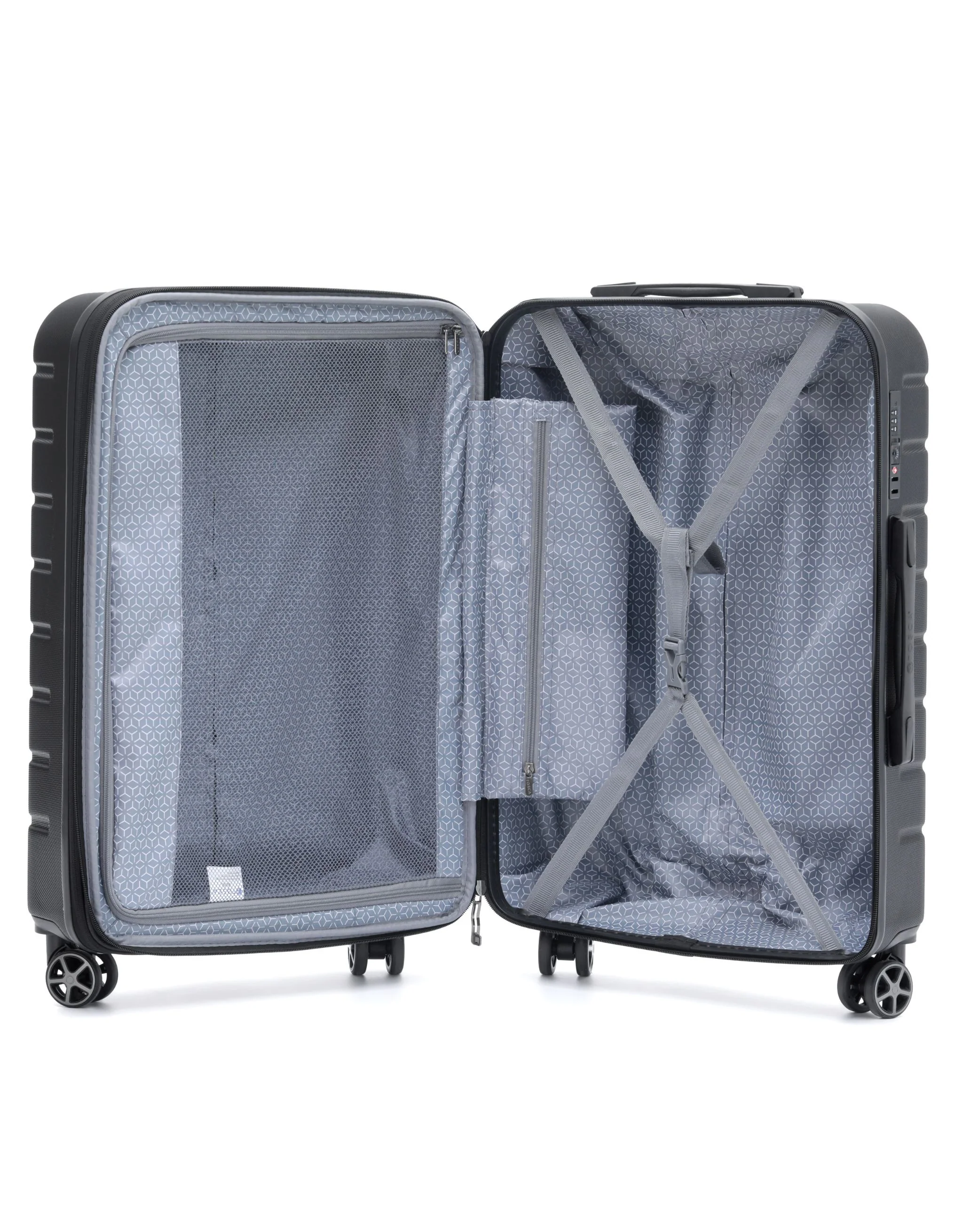 Elite Hard Case 2 Piece Luggage Set - Black - Image 4