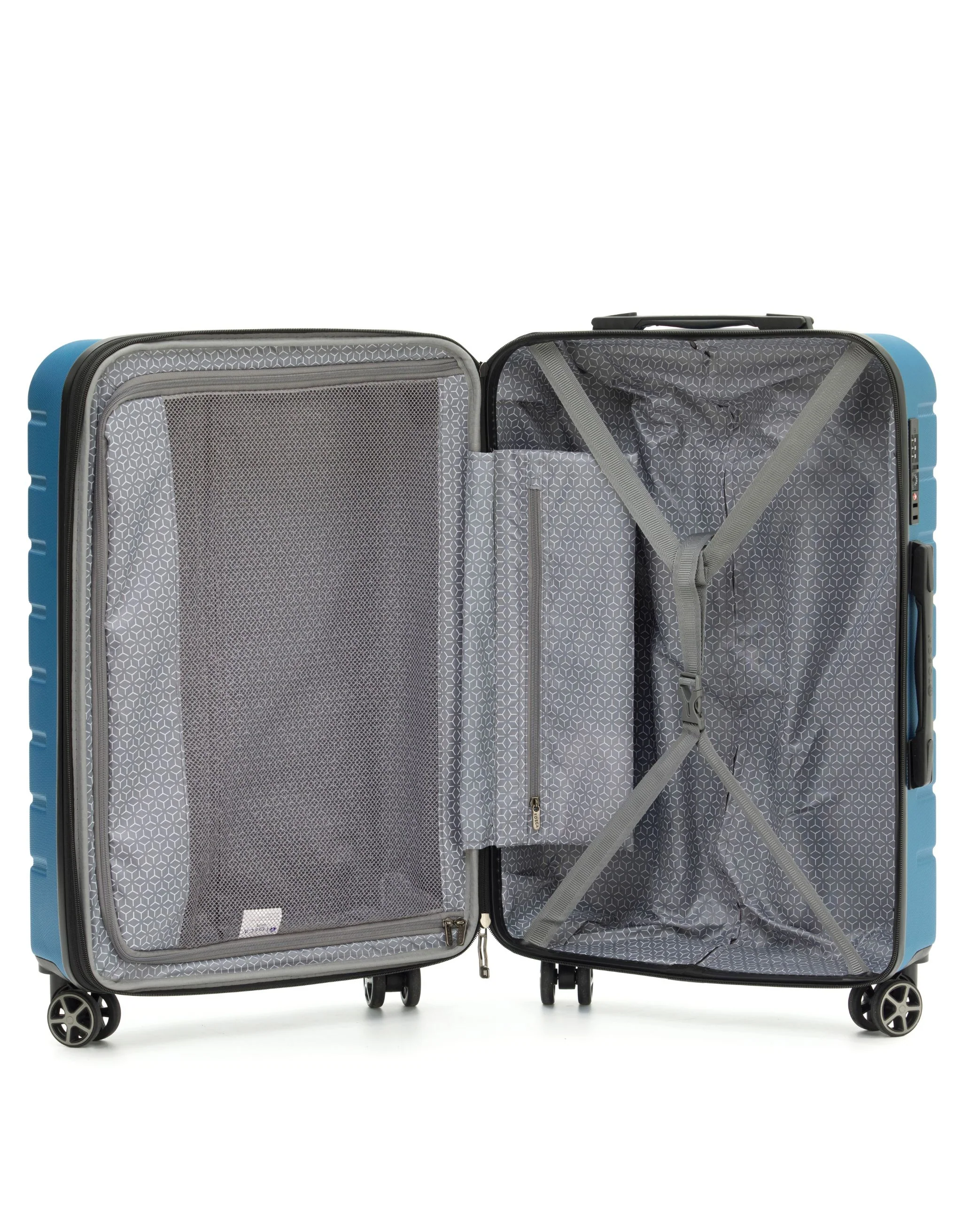 Elite 74cm Large Hard Suitcase - Blue - Image 3
