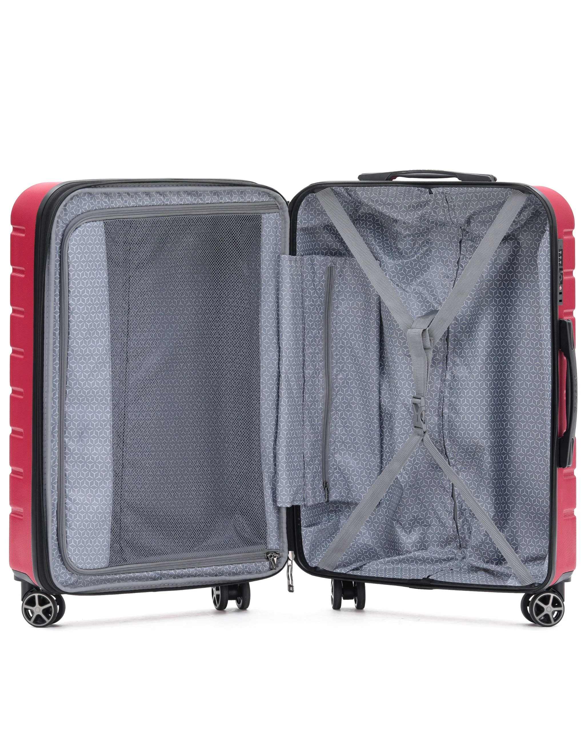 Elite 74cm Large Hard Suitcase - Red - Image 3