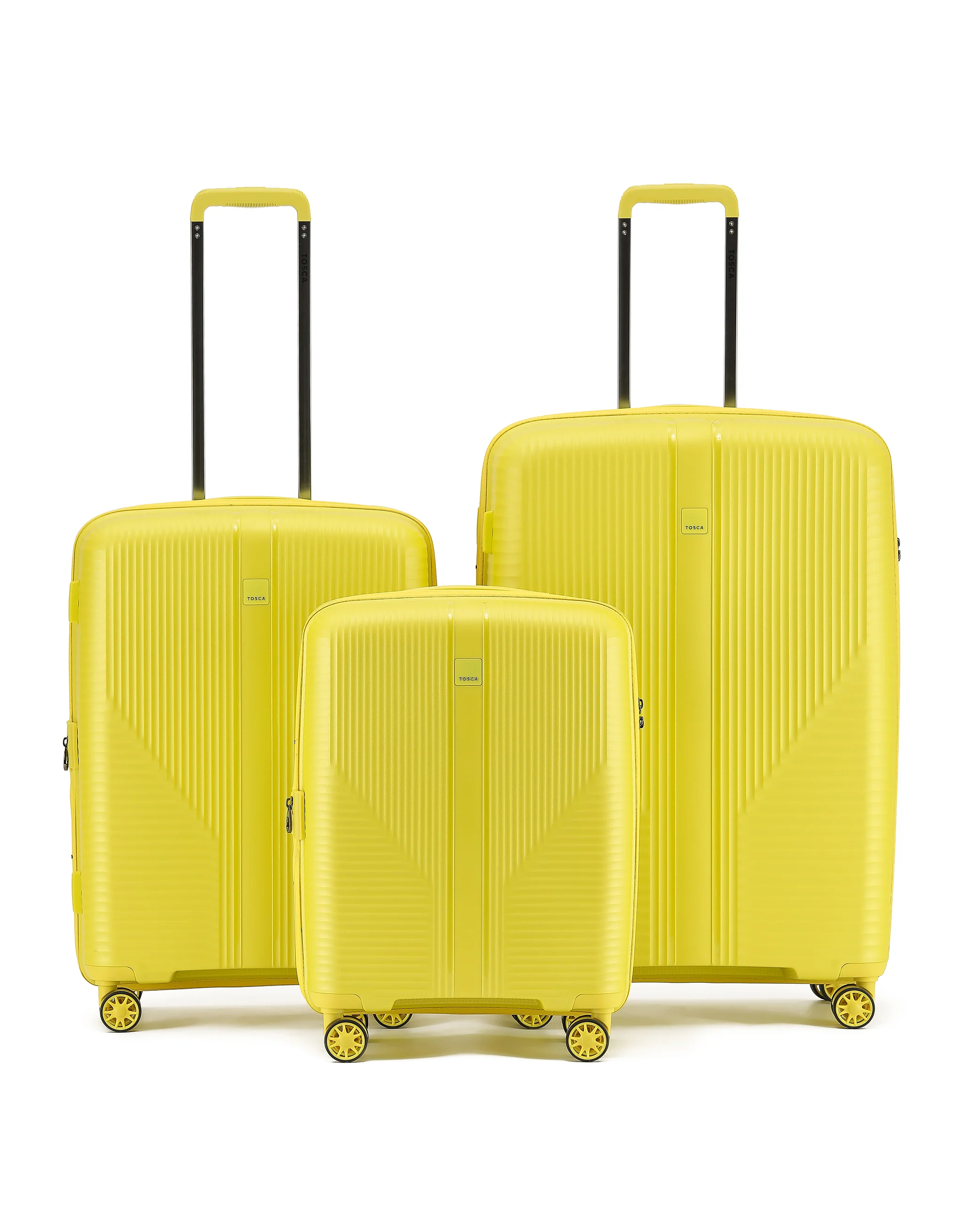 F-Lite Hard Suitcase 3 Piece Set - Yellow - Image 2