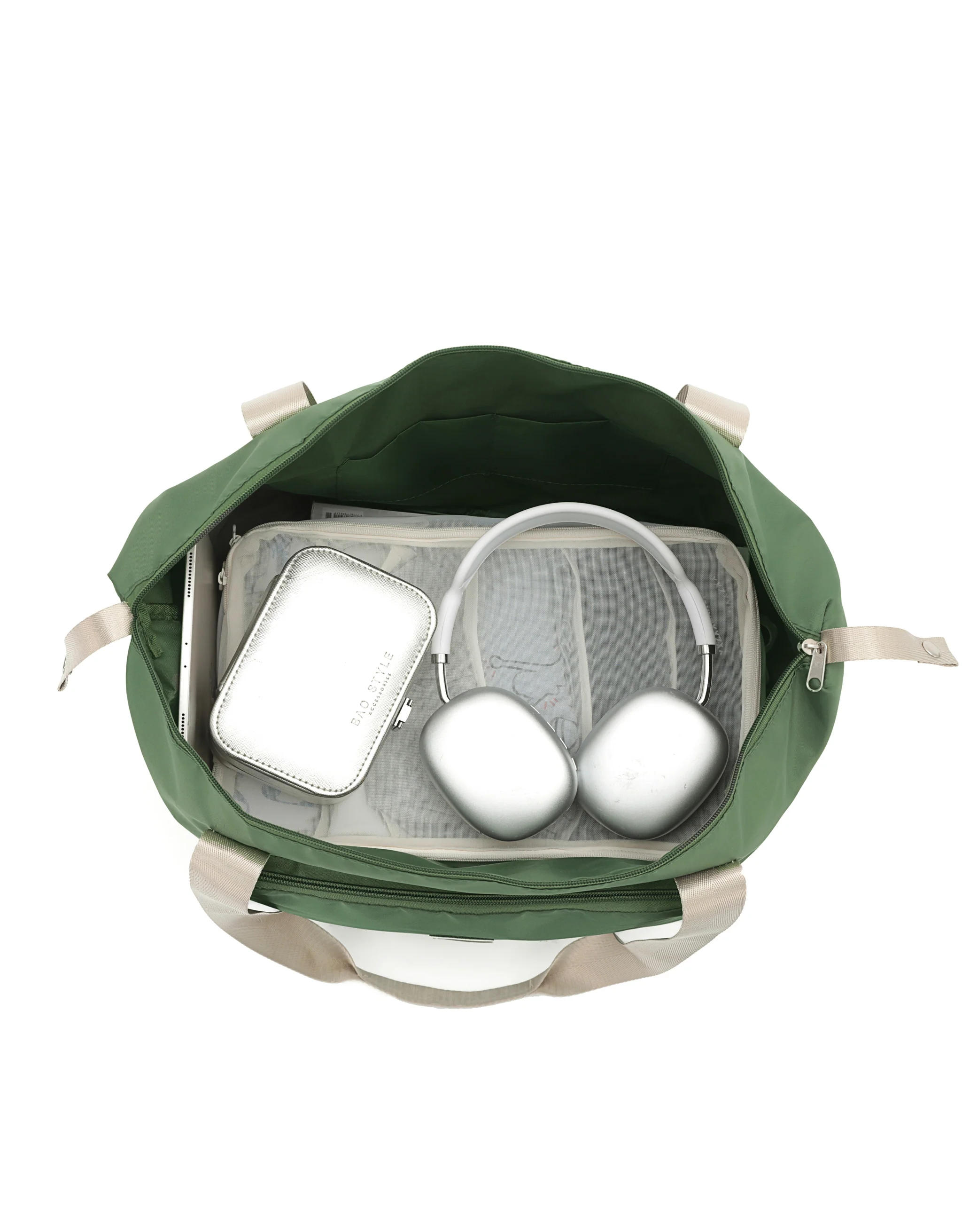 Foldable & Expandable Travel Tote - Khaki - Image 5