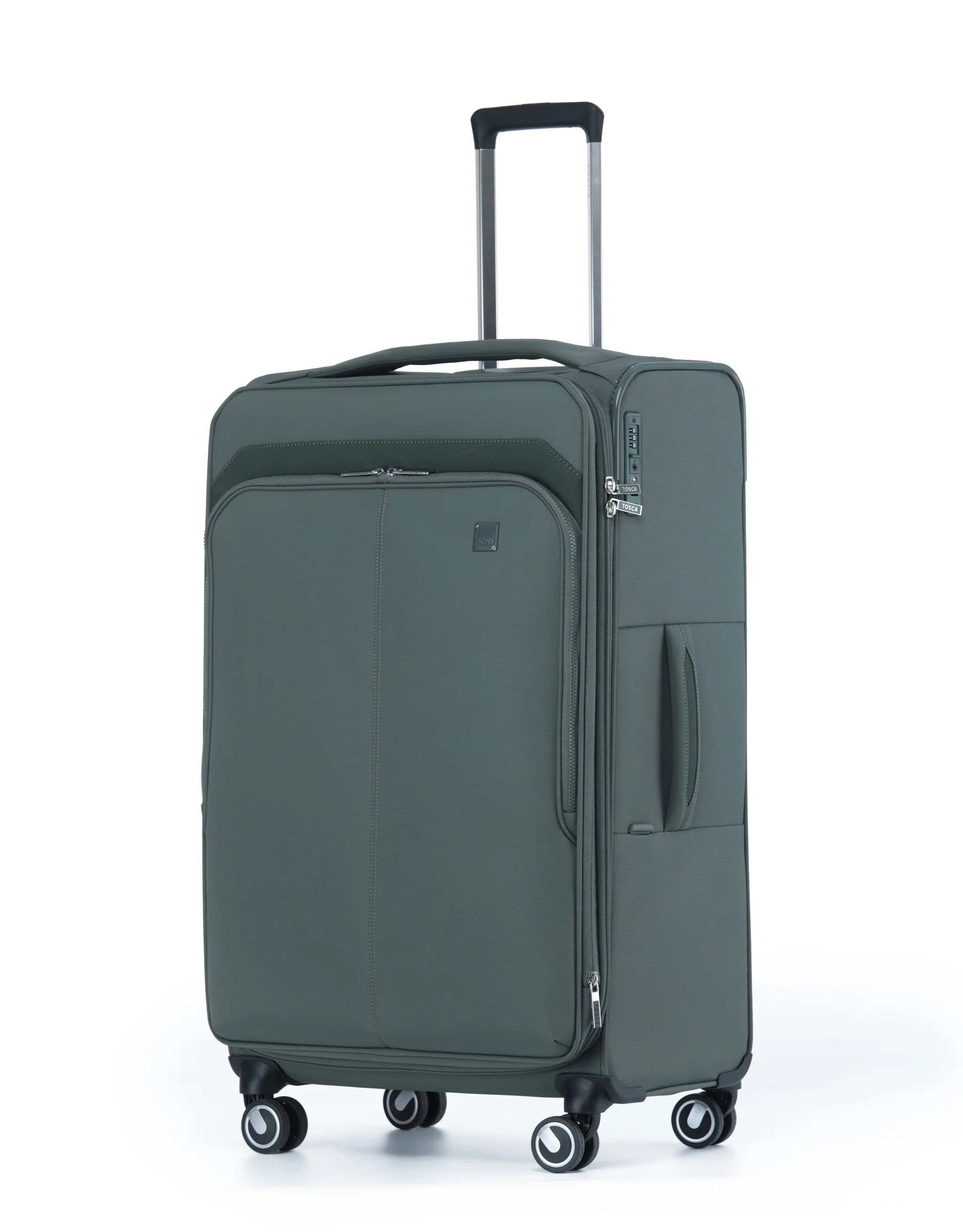 Grange 3 Piece Soft Suitcase Set - Cypress Green - Image 3