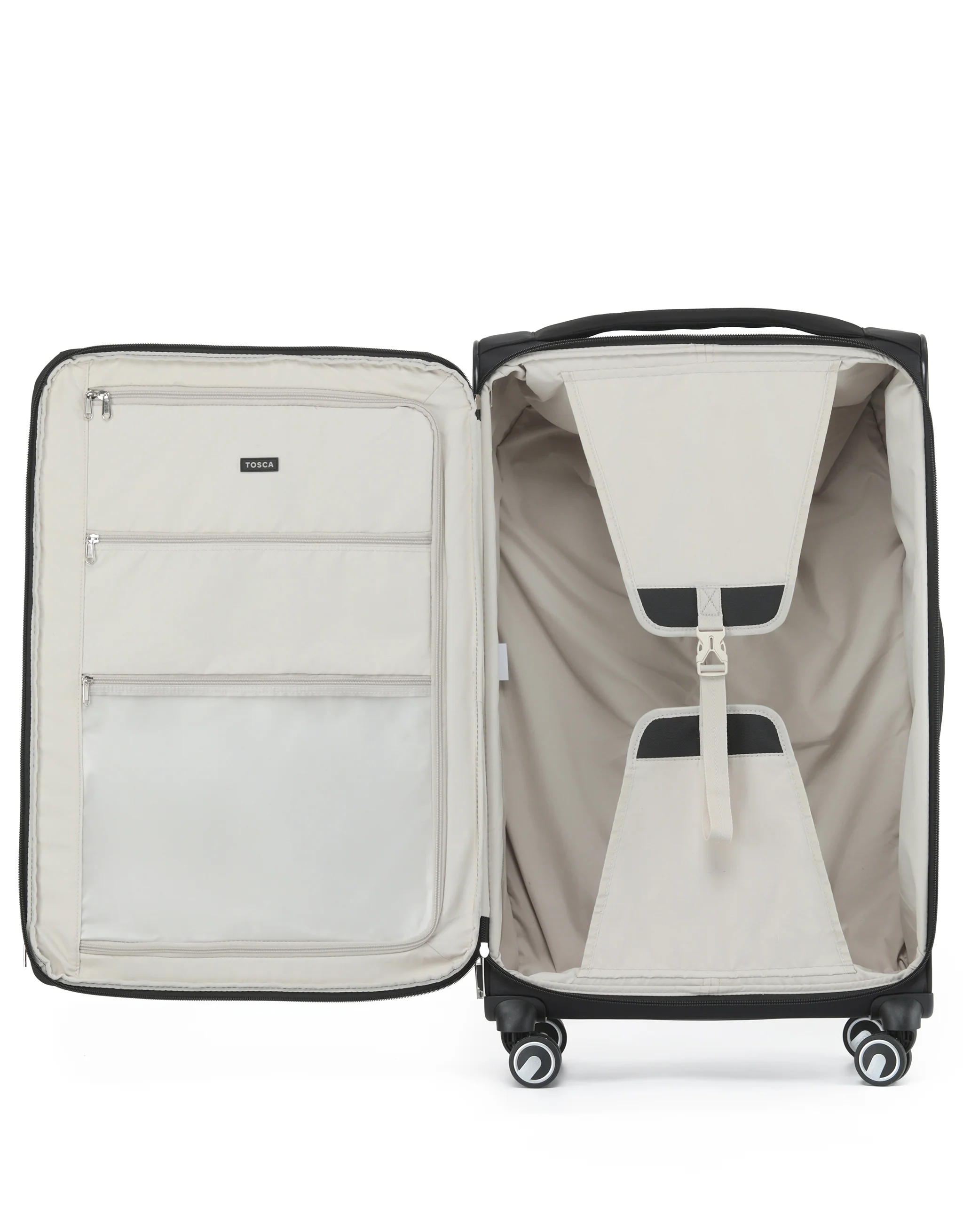 Grange 80cm Large Soft Suitcase - Black - Image 3