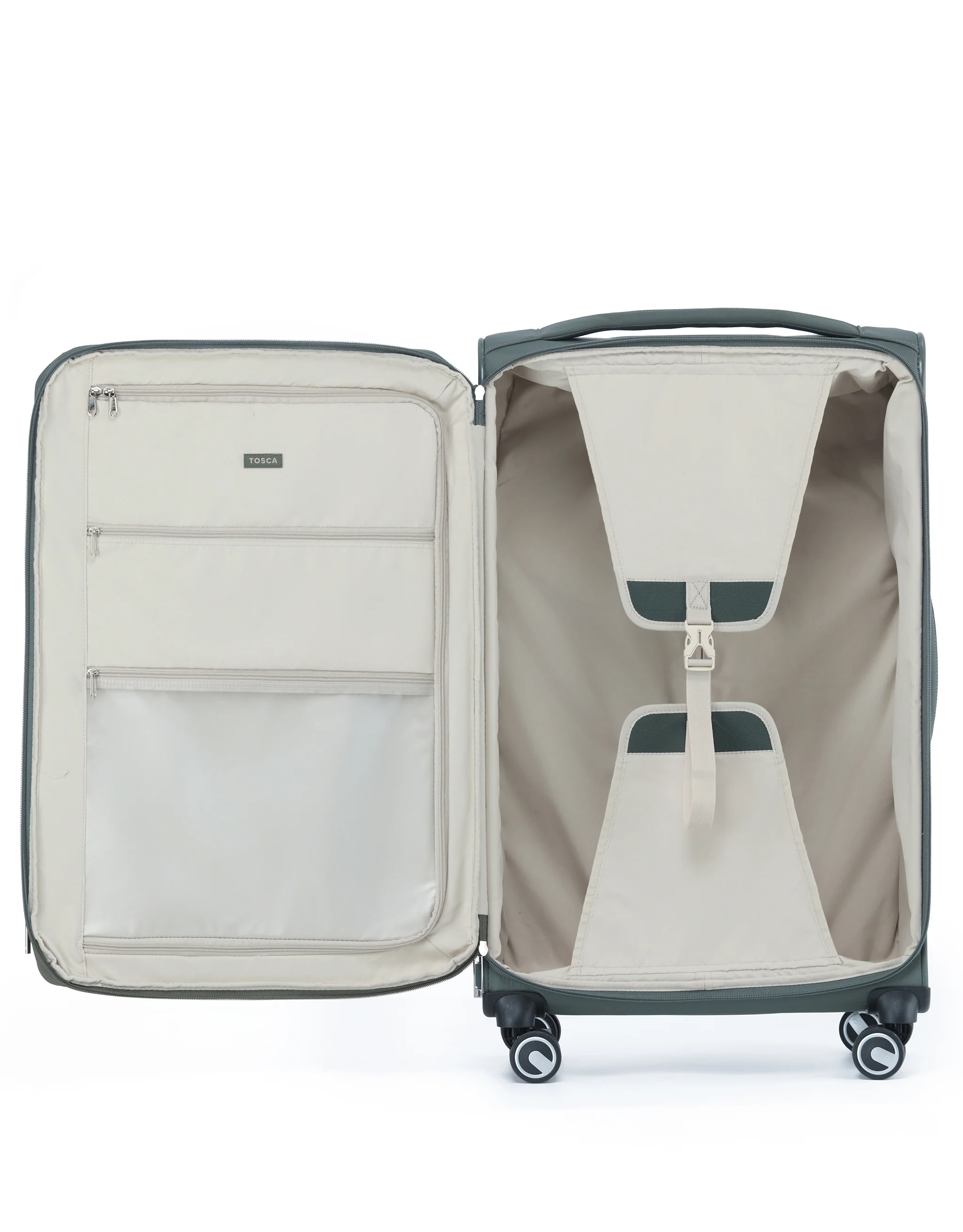 Grange 80cm Large Soft Suitcase - Cypress Green - Image 3