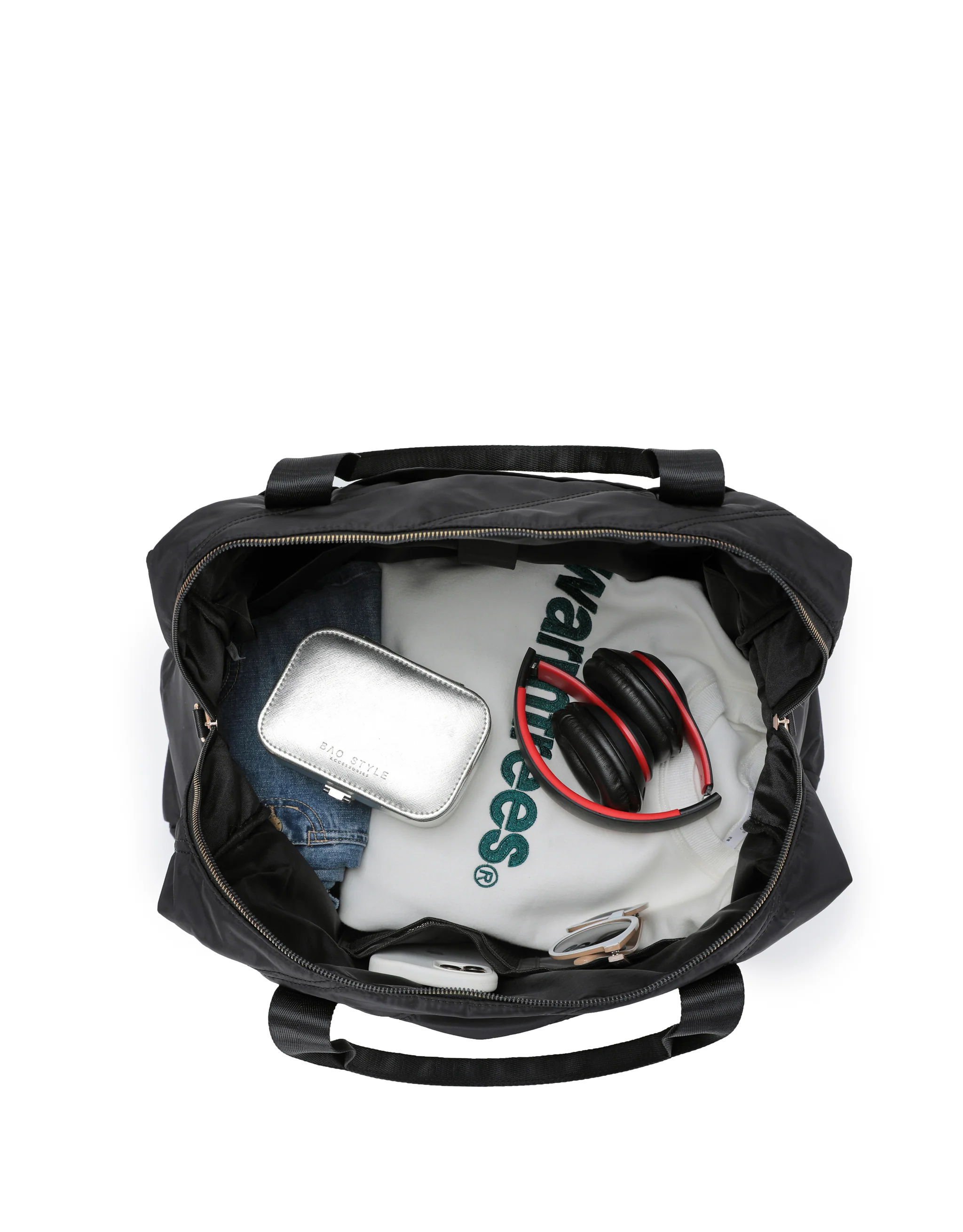 Harlow Tote Bag - Black Stitch - Image 3