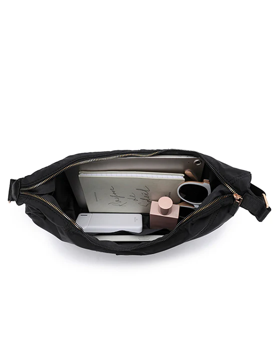 Harlow Hobo Shoulder Bag - Black - Image 3