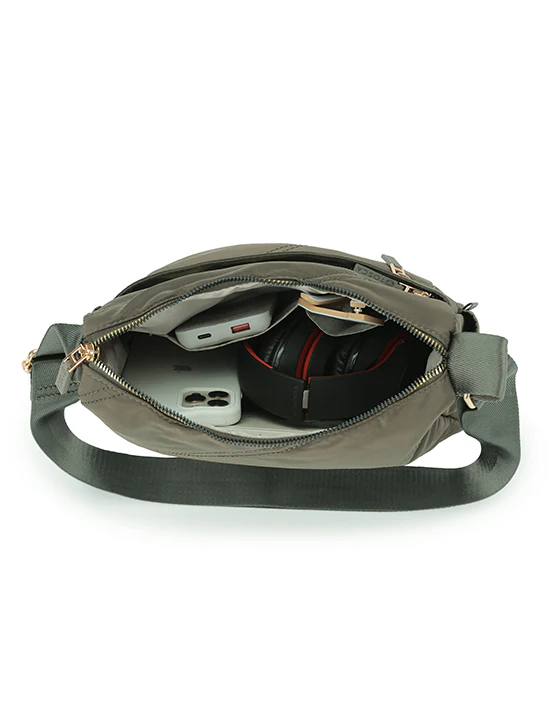 Harlow Shoulder Bag - Khaki Stitch - Image 3