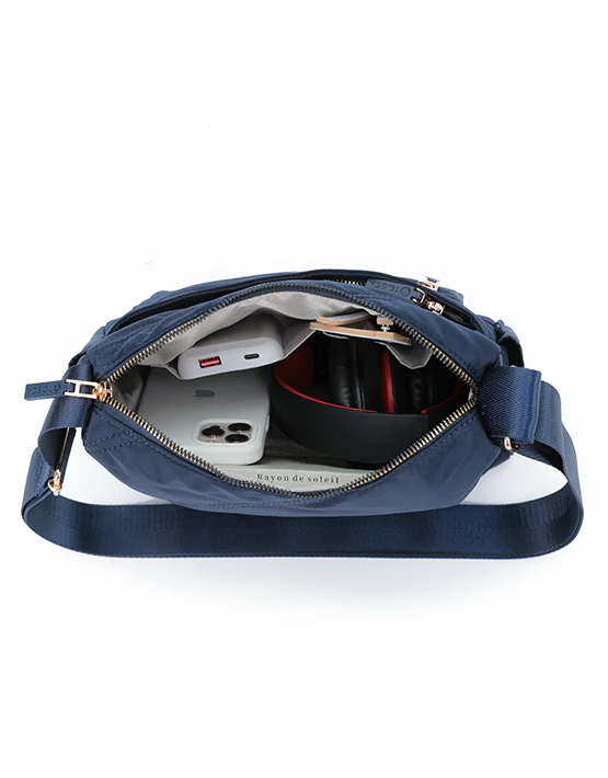 Harlow Shoulder Bag - Navy Stitch - Image 3