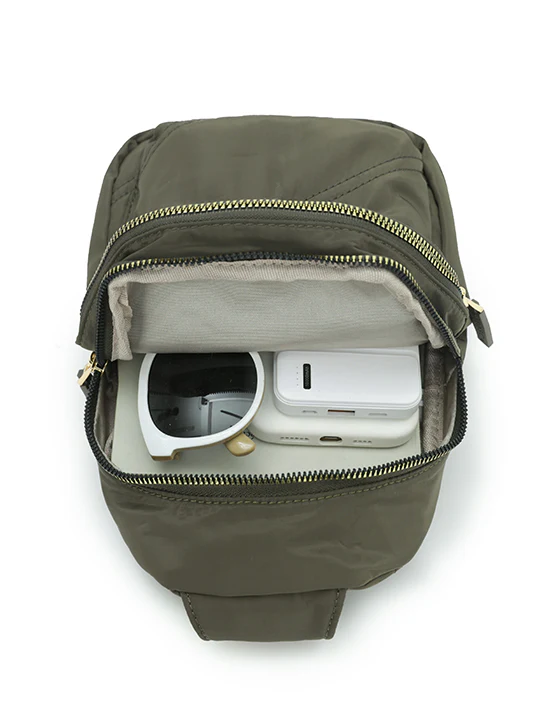 Harlow Slinger Bag - Khaki Stitch - Image 3