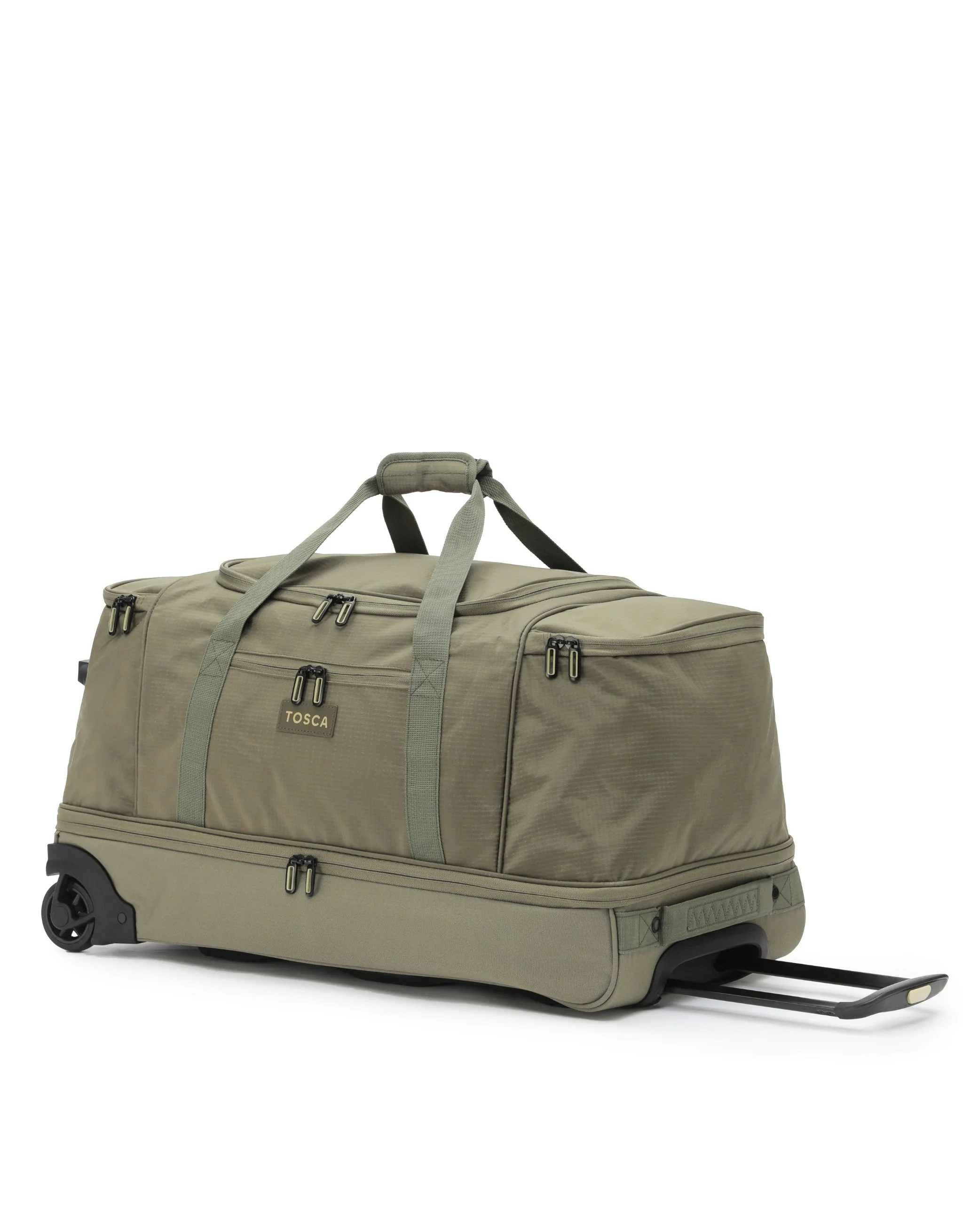 Large 85cm Split Compartment Wheel Bag - Khaki - Image 2